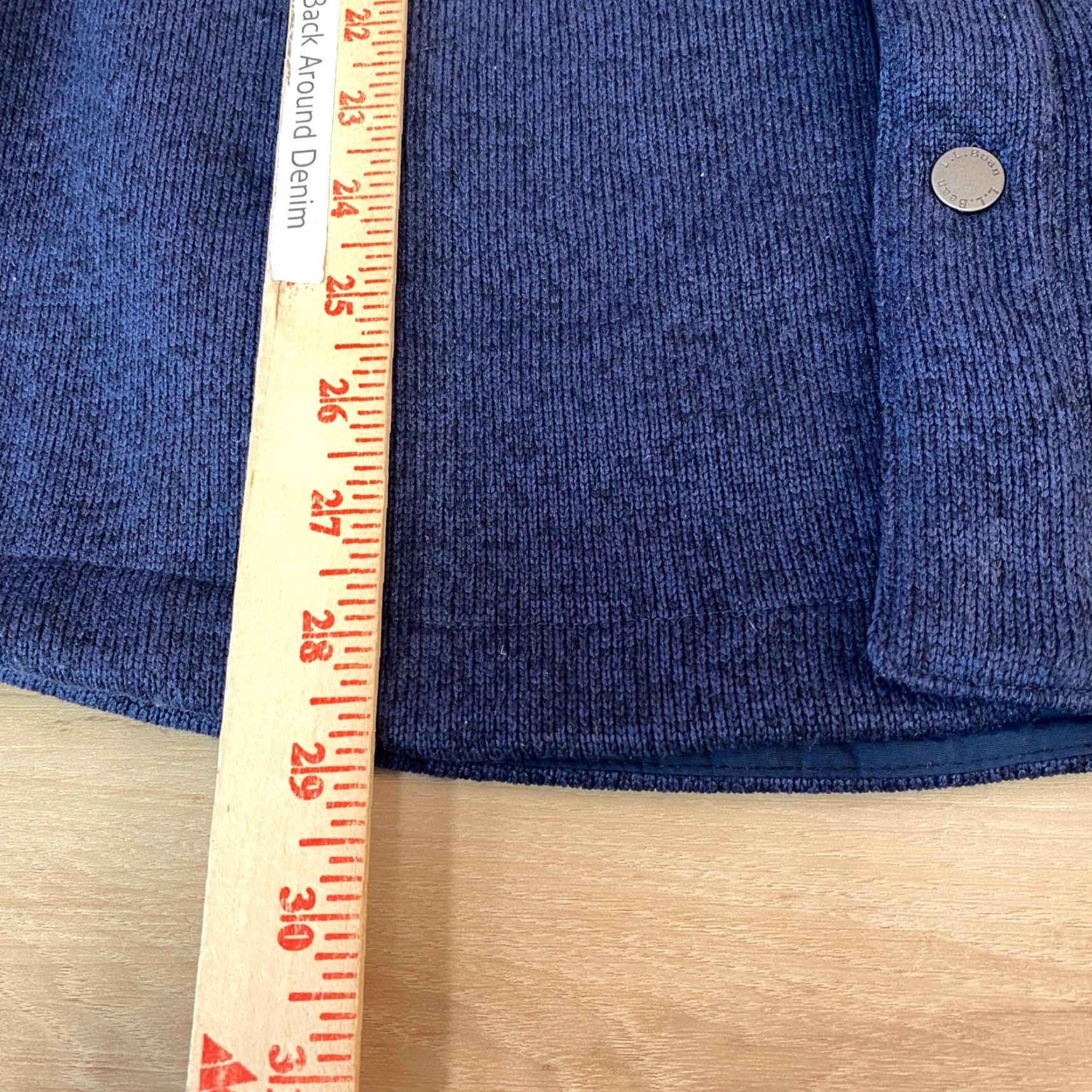 Vintage L.L. Bean Mens Blue Sweater Fleece Shirt Jacket Large Regular Casual Outdoor Outdoor Mens L Blue Quilted Shacket 14968 Jacket Size US L / EU 52-54 / 3 - 6 Thumbnail