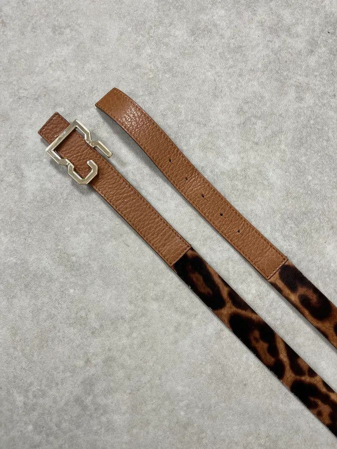 Dolce & Gabbana 2000s Dolce & Gabbana Hybrid Brown Leopard Leather Belt Size ONE SIZE - 3 Thumbnail