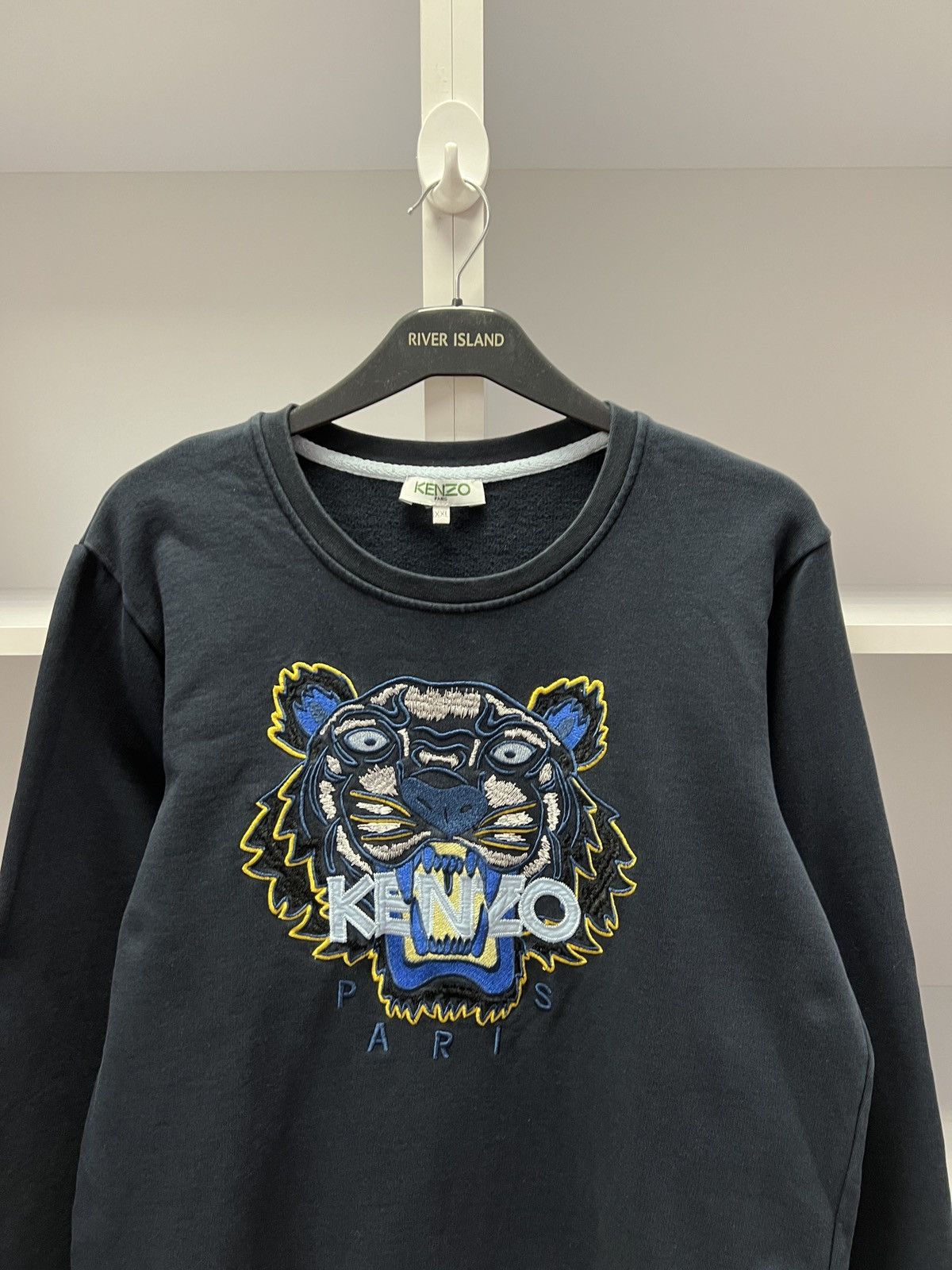 Designer × Kenzo × Vintage Vintage Kenzo Tiger Embroidered Sweatshirt Size US L / EU 52-54 / 3 - 7 Thumbnail
