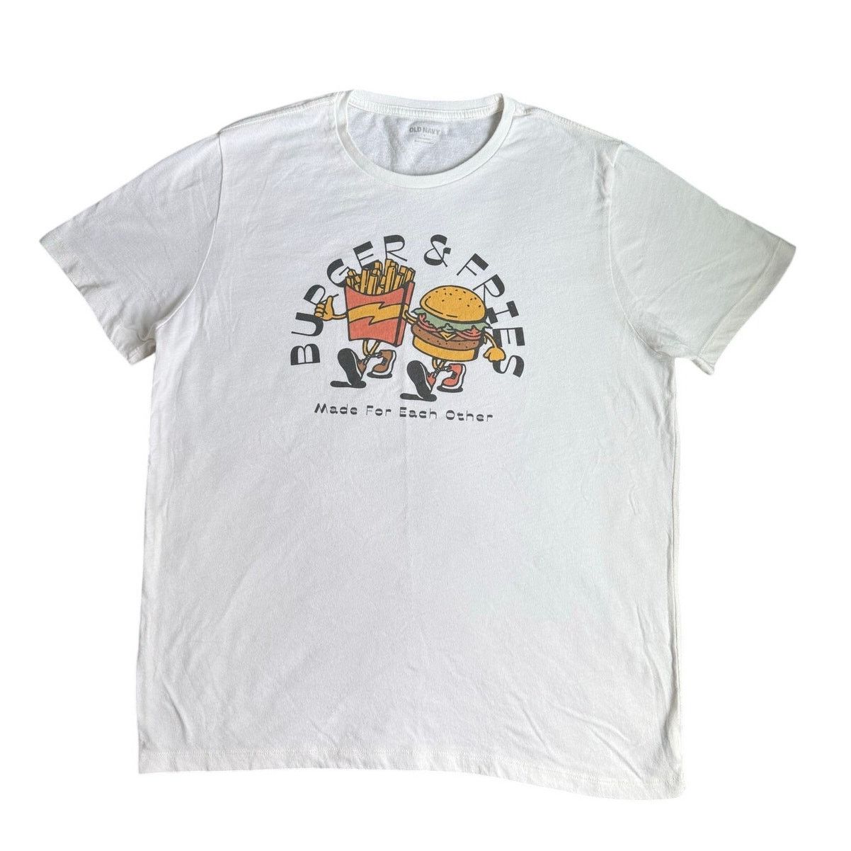 Old Navy Old Navy graphic tee featuring Burger & Fries - L Size L / US 10 / IT 46 - 1 Thumbnail