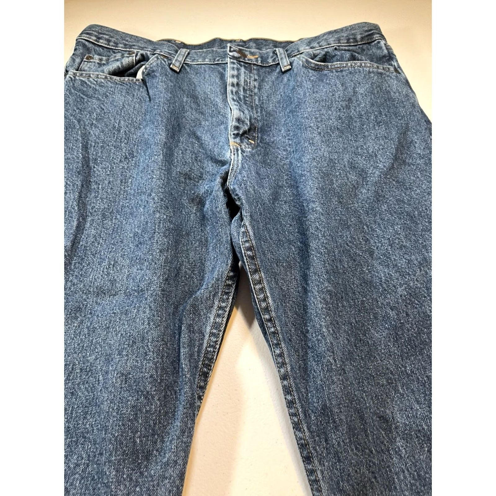 Wrangler Wrangler Jeans Men’s 38x29 Premium Quality Light Denim Jeans Blue 5-Pocket Regular Mid Rise Cotton Blend Denim USA Logo Size US 38 / EU 54 - 2 Thumbnail