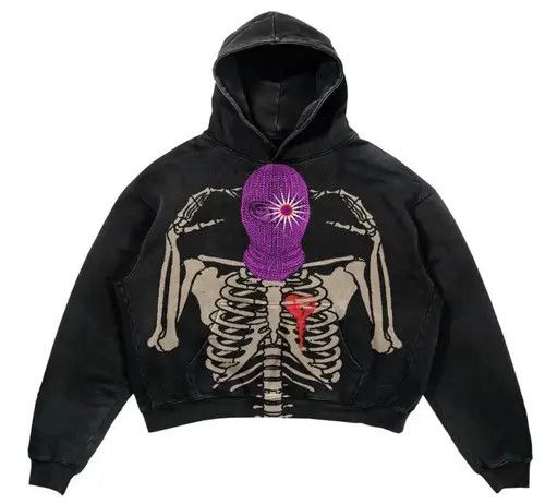 VIBE Design Streetwear Skeleton Graphic Hoodie Punk Gothic Style Size US L / EU 52-54 / 3 - 8 Thumbnail