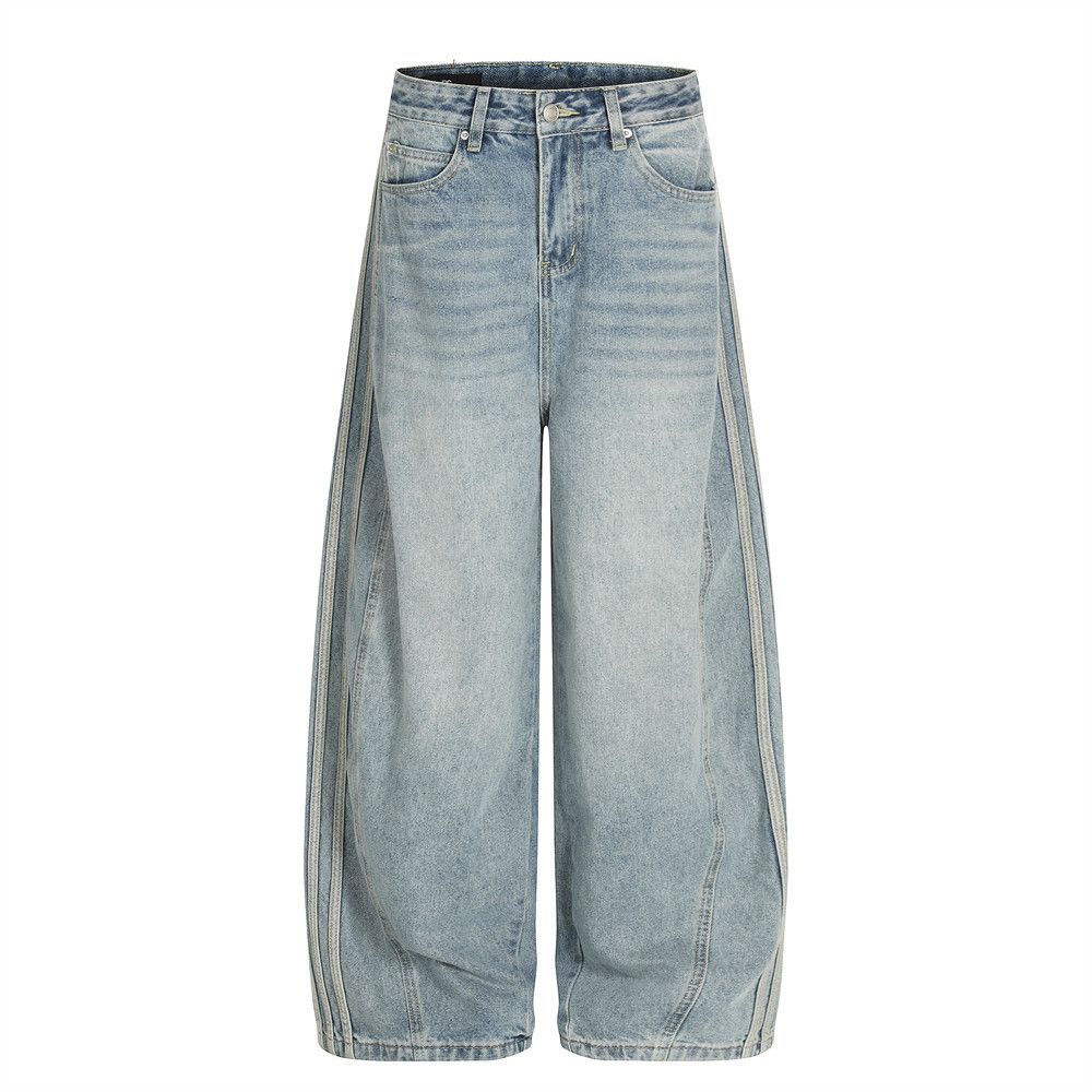 Jean American retro men's washed distressed jeans Size US 32 / EU 48 - 1 Thumbnail