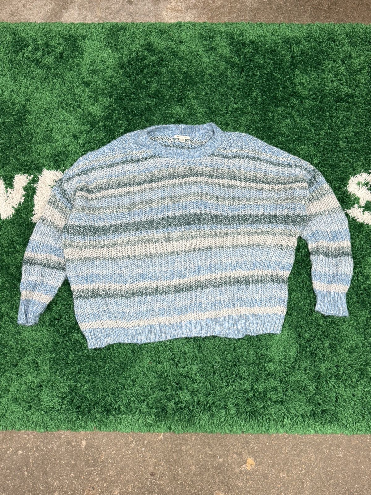 American Eagle Outfitters American Eagle Outfitters Blue Knit Yarn Sweater XL Size US XL / EU 56 / 4 - 1 Thumbnail