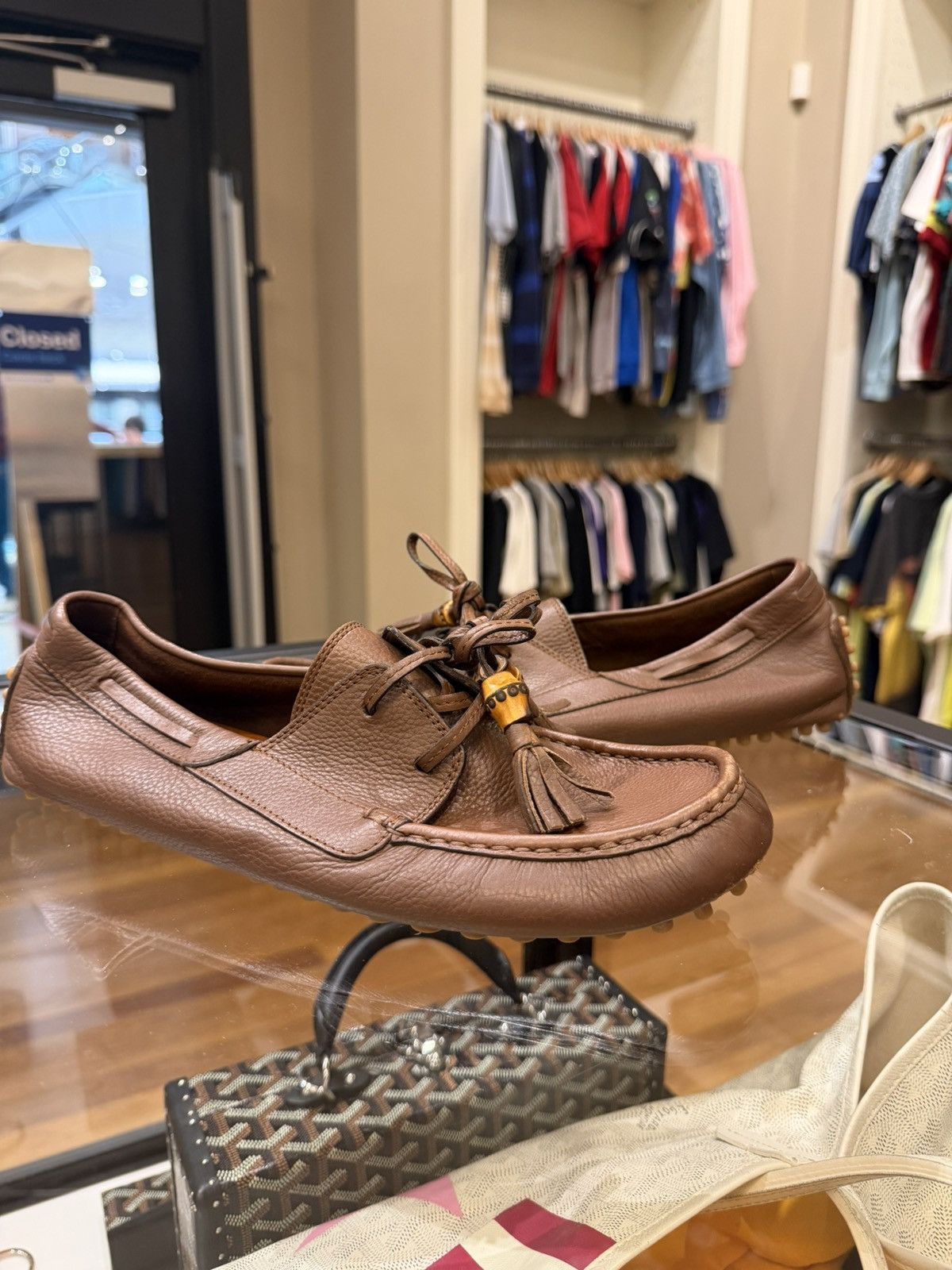 Gucci Gucci Leather Bamboo Tassel Loafers Size US 7.5 / EU 40-41 - 1 Thumbnail