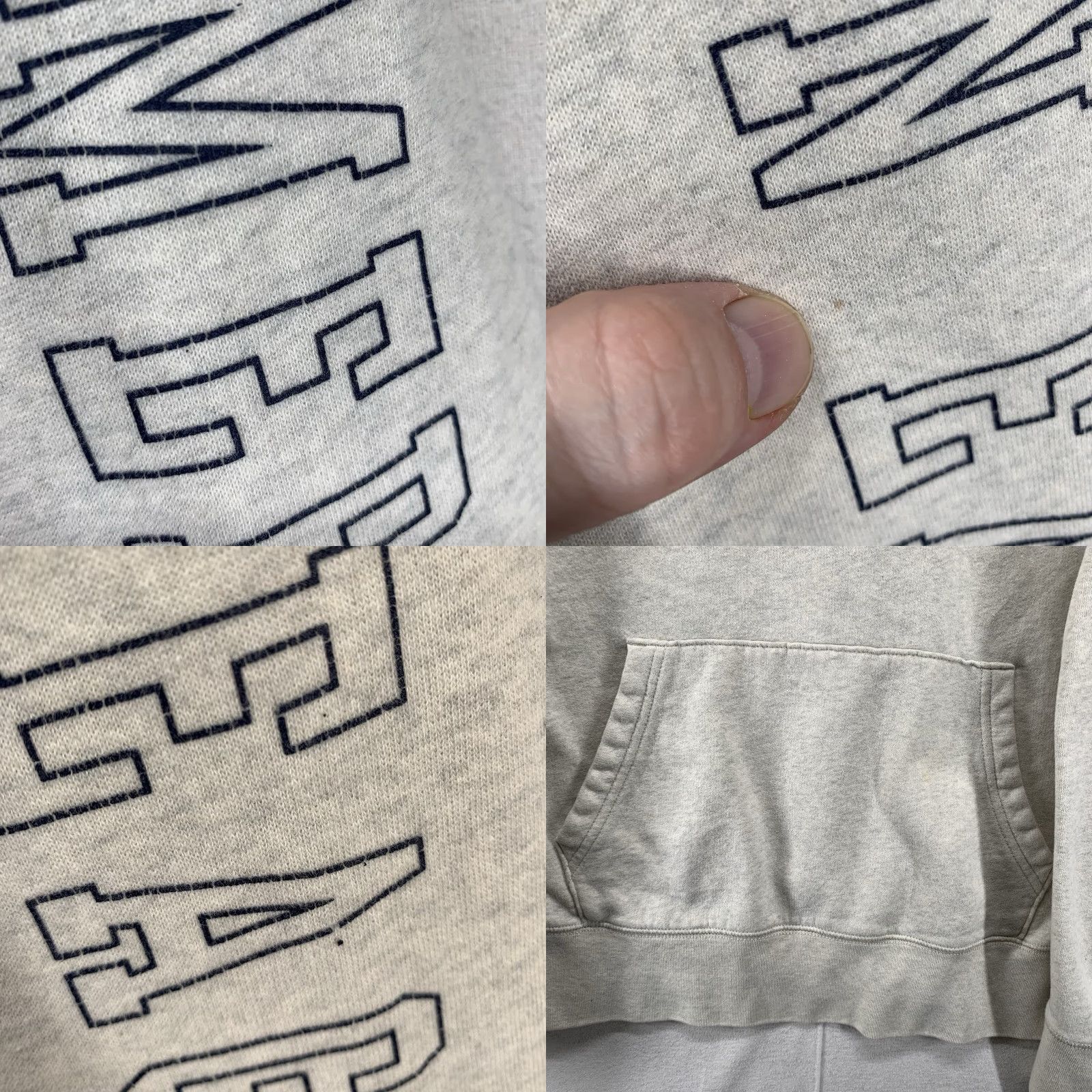 American Eagle Outfitters American Eagle Hoodie Men L Heather Gray Logo Sleeve Pullover Hooded All Seasons Graphic Print Size US L / EU 52-54 / 3 - 8 Thumbnail