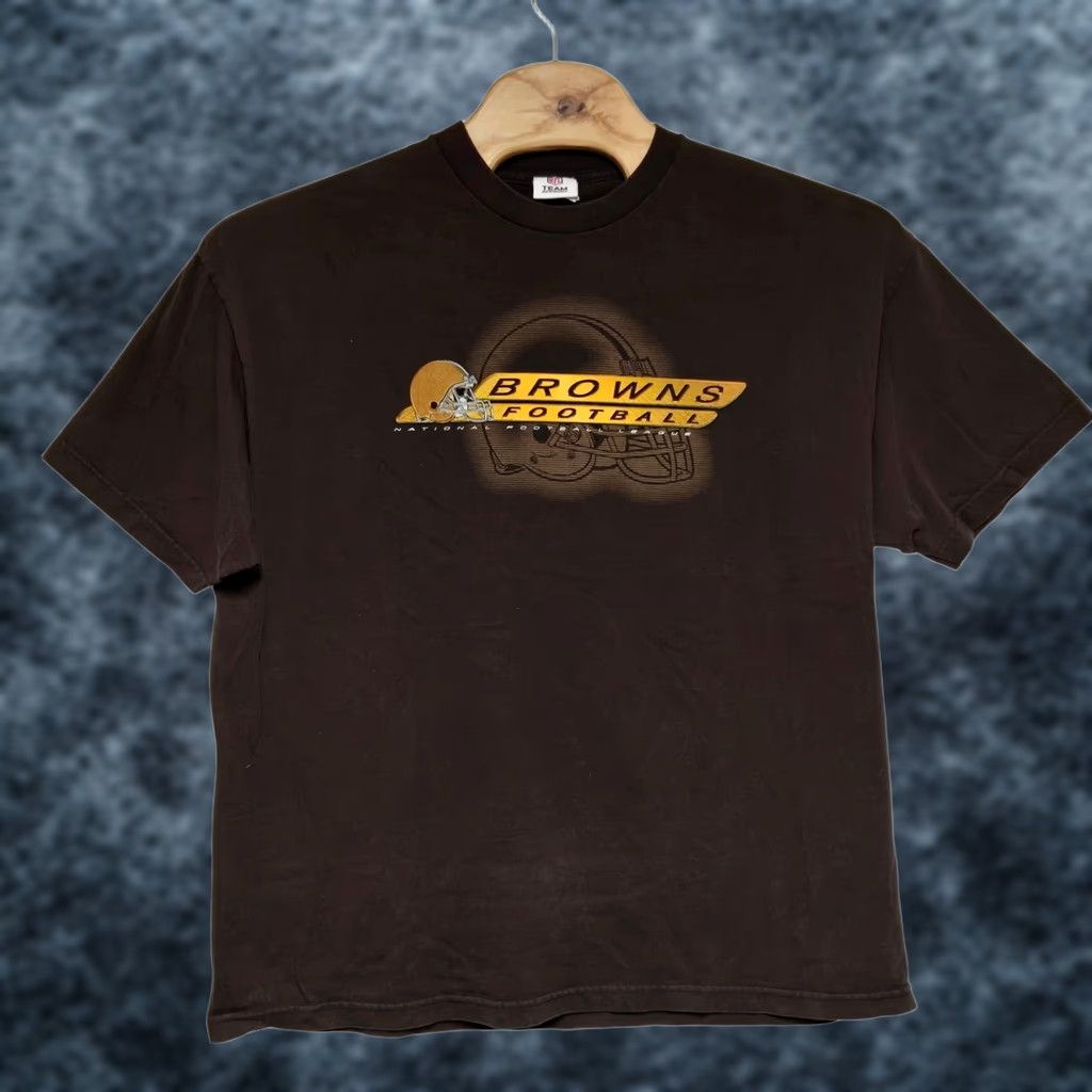 NFL VINTAGE Cleveland Browns T-Shirt Men's XXL Brown Y2K NFL Team Size US XXL / EU 58 / 5 - 1 Thumbnail
