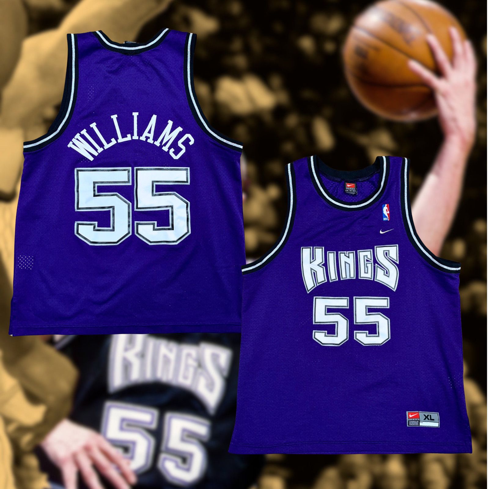 Sacramento Kings Jason Williams Vintage Nike Jersey XL VTG