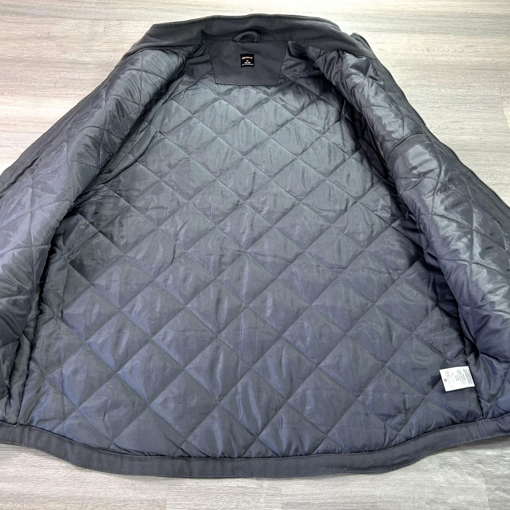 Vintage Brahma Vest Mens XL Gray Quilted Canvas Full Zip Pockets Workwear Outdoor Size US XL / EU 56 / 4 - 3 Thumbnail