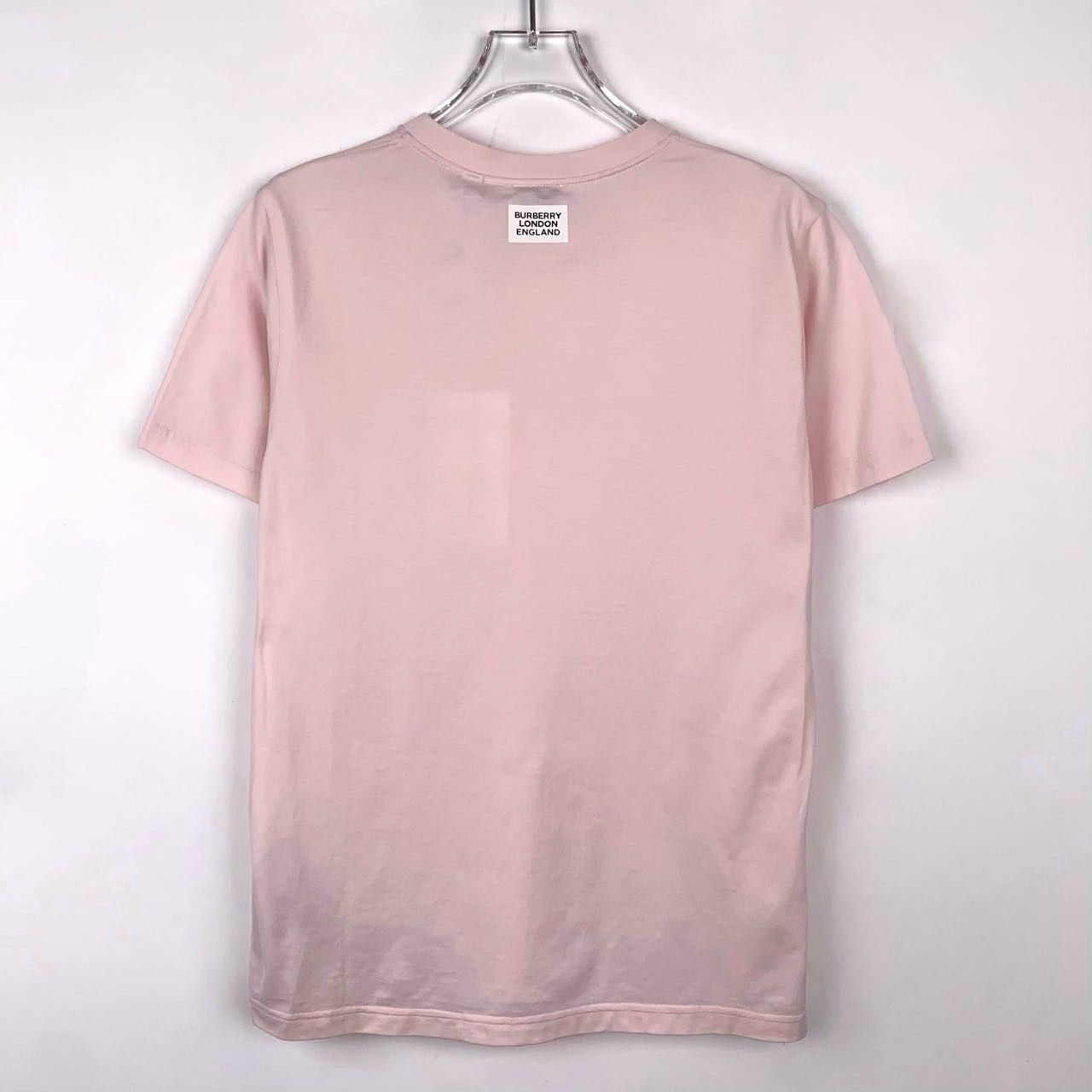 Burberry Burberry Pink Crewneck Cotton T-Shirt With Red "My Crown" Gr Size S / US 4 / IT 40 - 2 Thumbnail