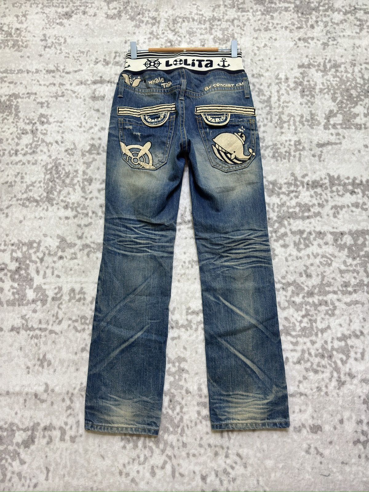 Hysteric Glamour Vintage Lolita Whale Tail Embroidery Waistband Denim Jeans Size US 28 / EU 44 - 1 Thumbnail