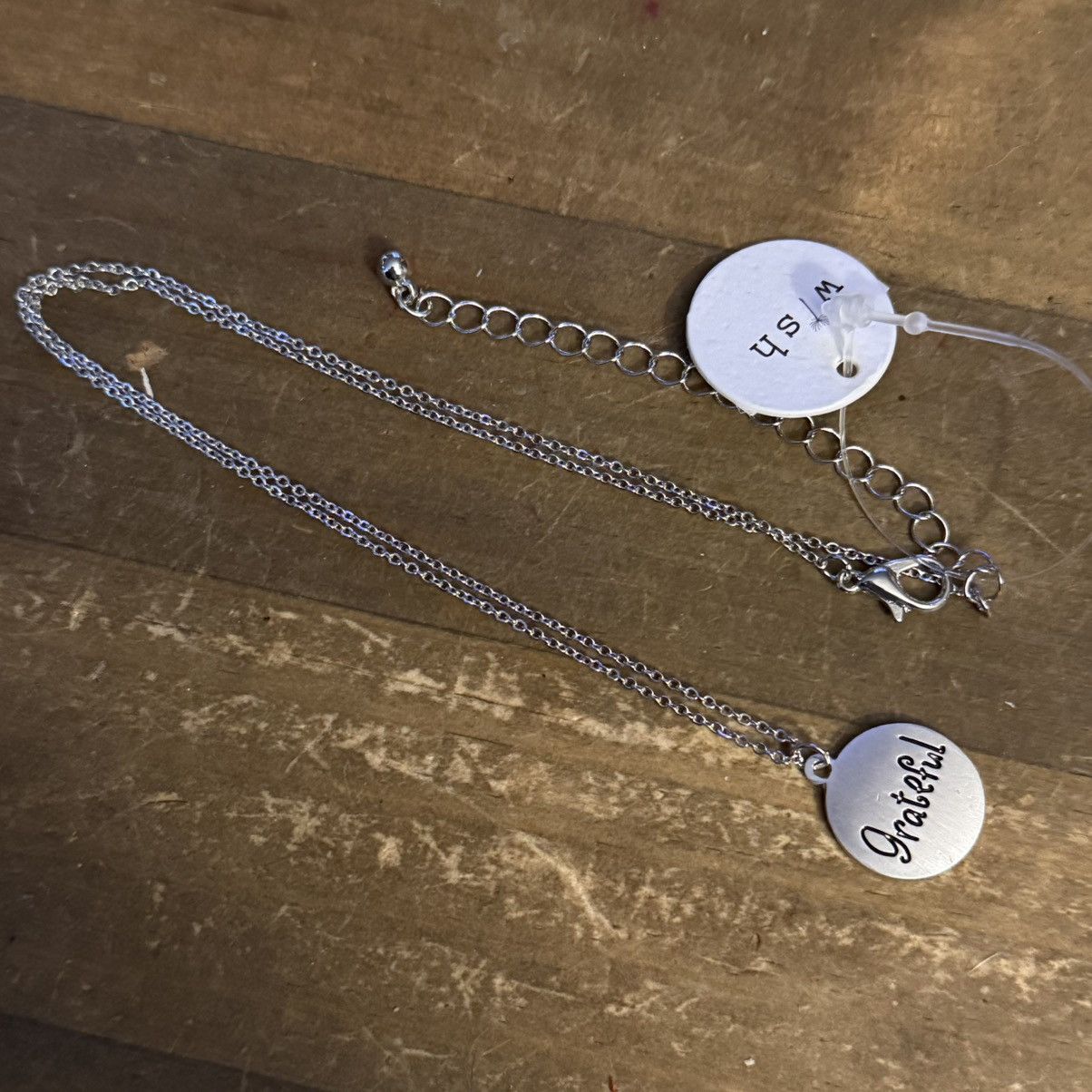 Other Make a Wish silver tone Grateful pendant necklace Size ONE SIZE - 3 Thumbnail