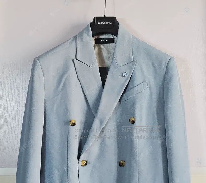 Amiri Amiri Blue double-breasted suit jacket Size US L / EU 52-54 / 3 - 2 Thumbnail