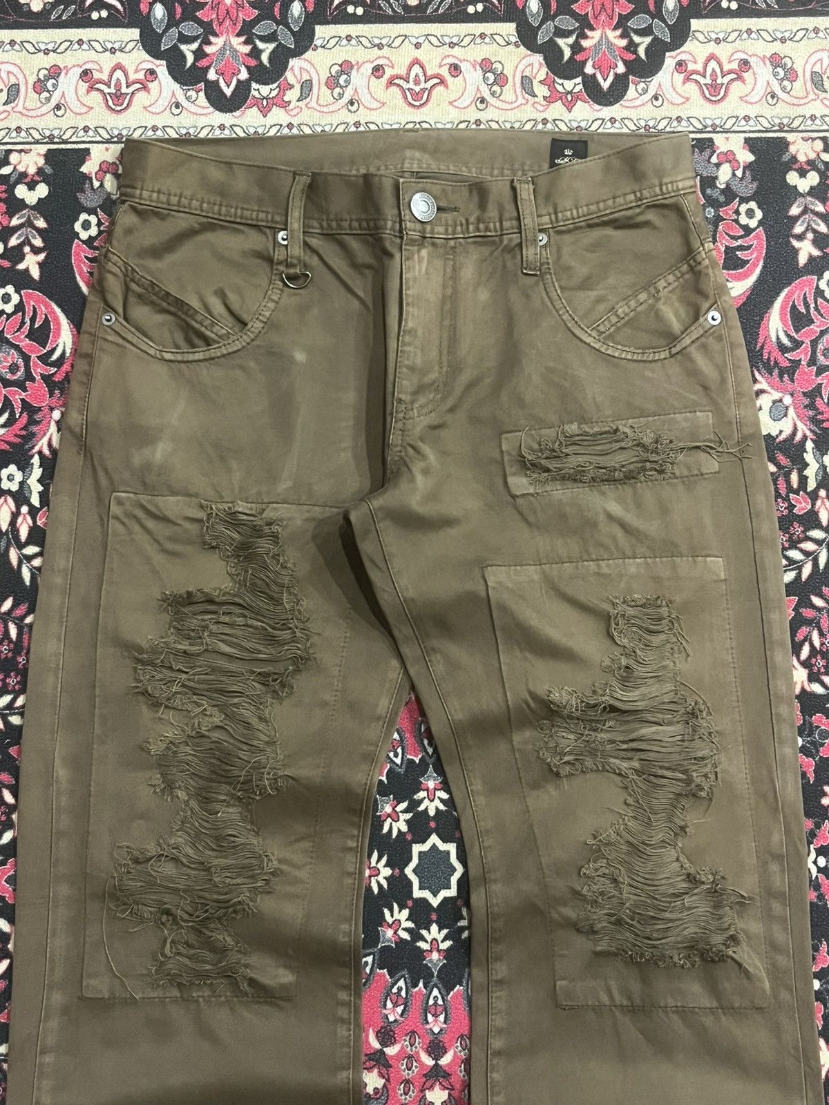 semanticdesign Vintage Japanese Semantic Design Brown Wash Distressed Pants Size US 30 / EU 46 - 4 Thumbnail