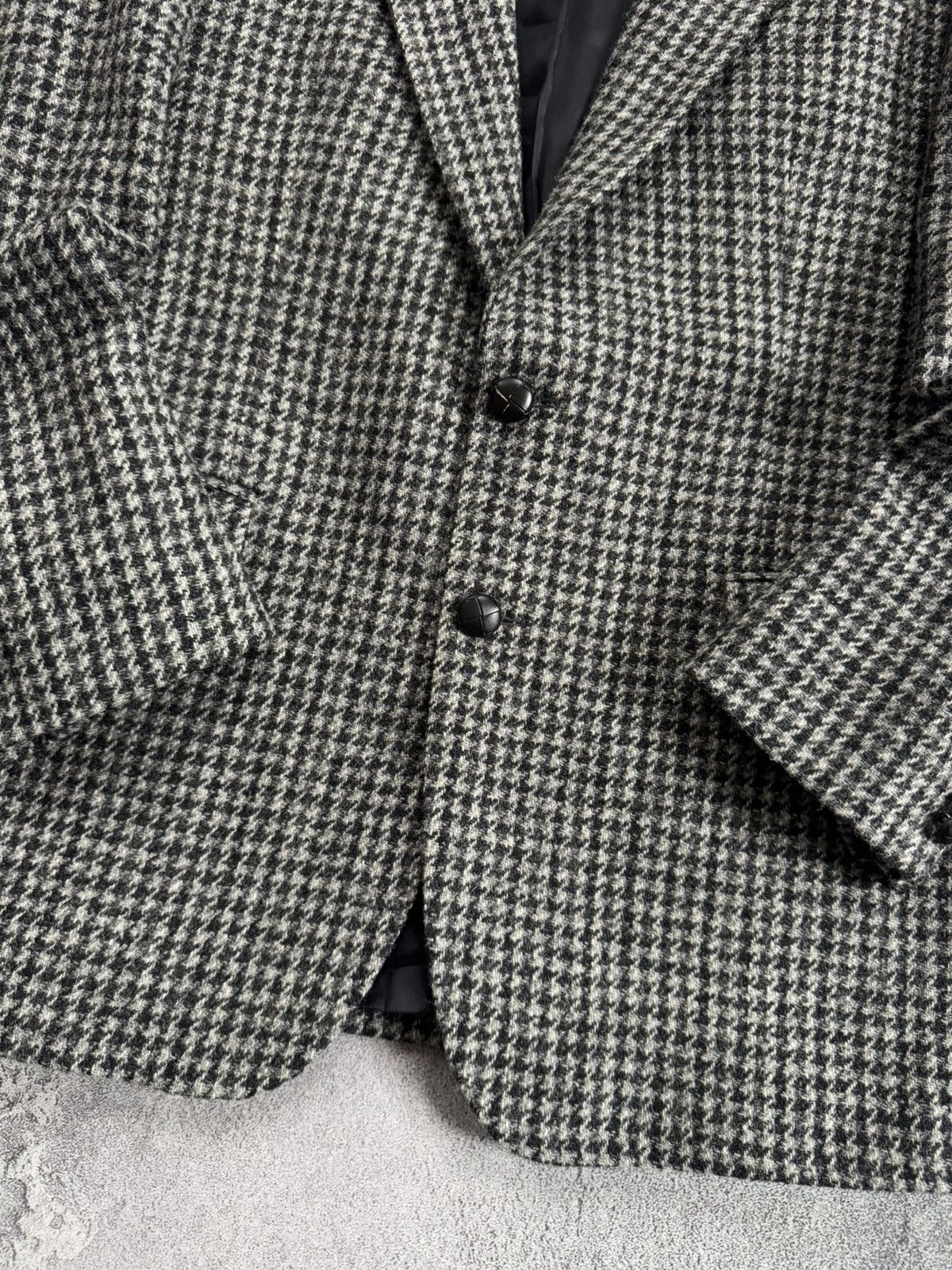 Harris Tweed × Vintage Harris Tweed M button up blazer jacket checkered wool Size 42S - 4 Thumbnail