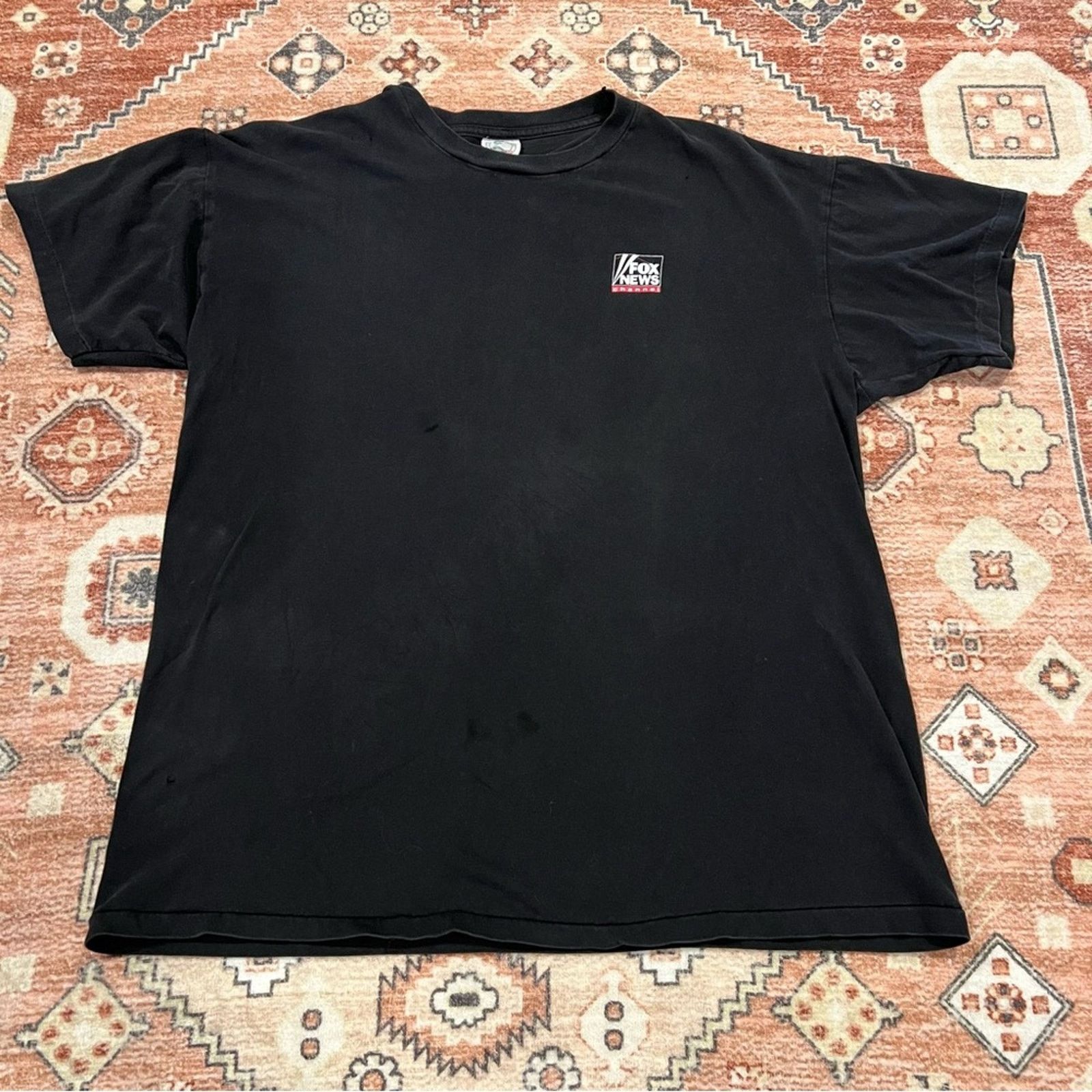 Vintage Vintage 90s Fox News Single Stitched Black Tee Shirt Size US XXL / EU 58 / 5 - 1 Thumbnail