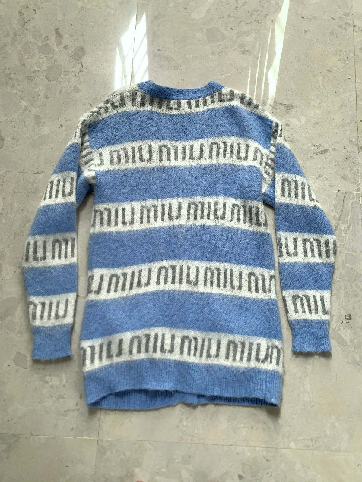 Miu Miu Miu Miu Mohair Intarsia-Logo Cardigan Size M / US 6-8 / IT 42-44 - 7 Thumbnail