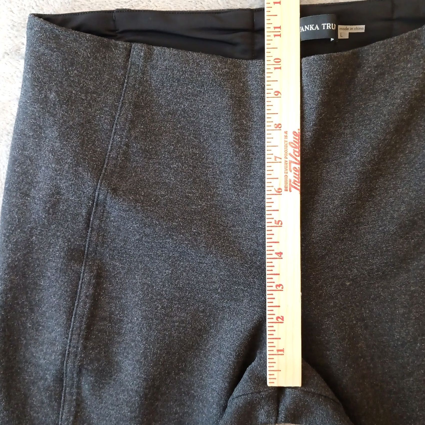 Vintage Ivanka Trump Pants Womens Large Gray Ankle Pull On Skinny Stretch 31x25 Mid Rise Size 36" / US 14 / IT 50 - 4 Thumbnail