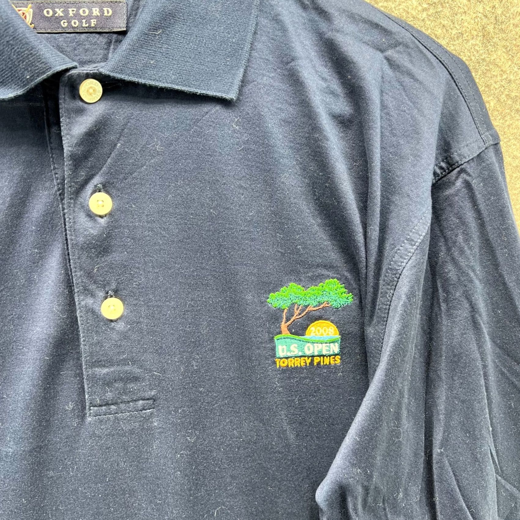 Vintage VINTAGE Oxford Polo Shirt Mens Medium Blue Long Sleeve US Open Torrey Pines 2008 Golf Casual Shirts Women? Size US M / EU 48-50 / 2 - 4 Thumbnail