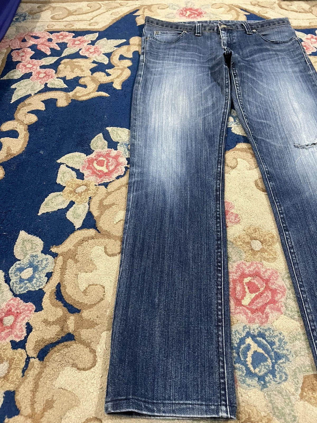 Blue Blue Japan × HOLLYWOOD RANCH MARKET × Japan Blue Vintage Hollywood Ranch Market Slim Fit Distressed Denim Size US 32 / EU 48 - 15 Thumbnail