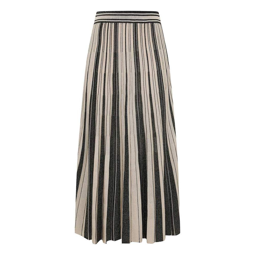 oc11z0825 Illustration Metallic Skirt in Multicolor