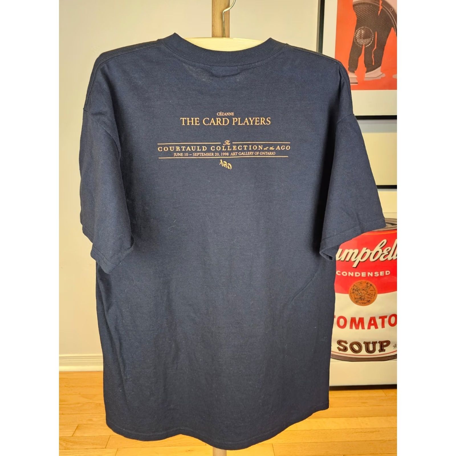 Tultex VINTAGE 98' PAUL CEZANNE THE CARD PLAYERS ARTS GALLERY OF TORONTO T-SHIRT SZ XL Black Mens Size US XL / EU 56 / 4 - 7 Thumbnail