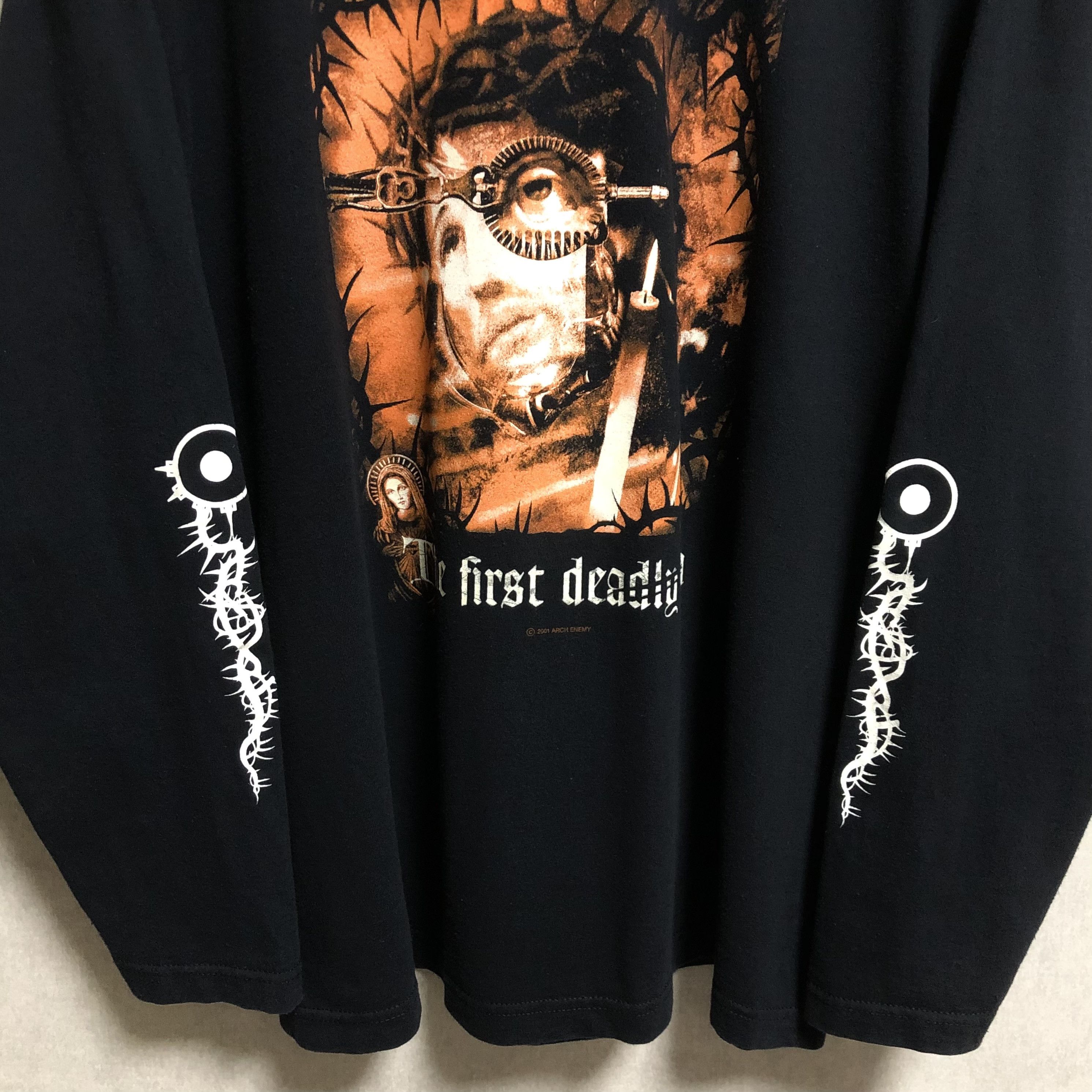 Band Tees 2001 Arch Enemy First Deadly Sin Tour Long Sleeve Tee Size US L / EU 52-54 / 3 - 8 Thumbnail