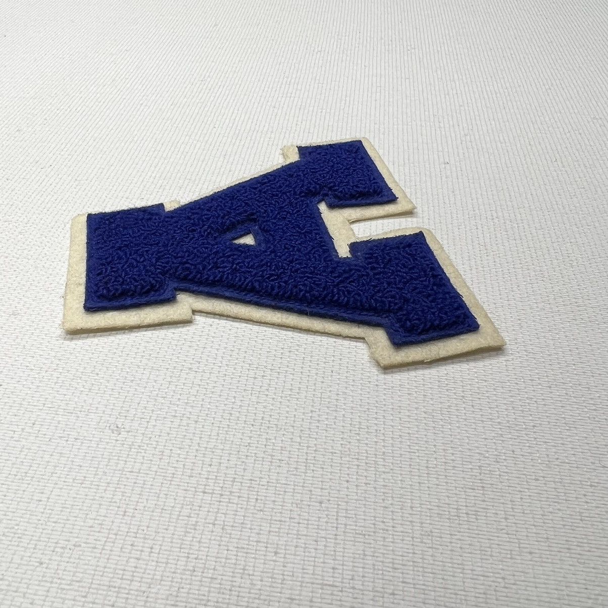 Vintage Letterman Varsity Patch Letter A Blue Chenille Felt Sports Size ONE SIZE - 6 Thumbnail