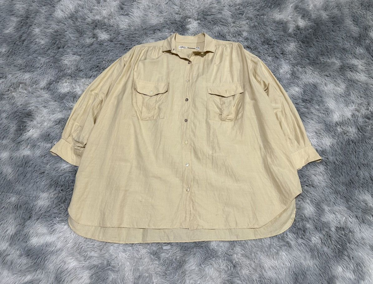 Comme des Garcons 🔥80s Archived Comme Des Garcons Oversized Poplin Shirt Size US XXL / EU 58 / 5 - 11 Thumbnail