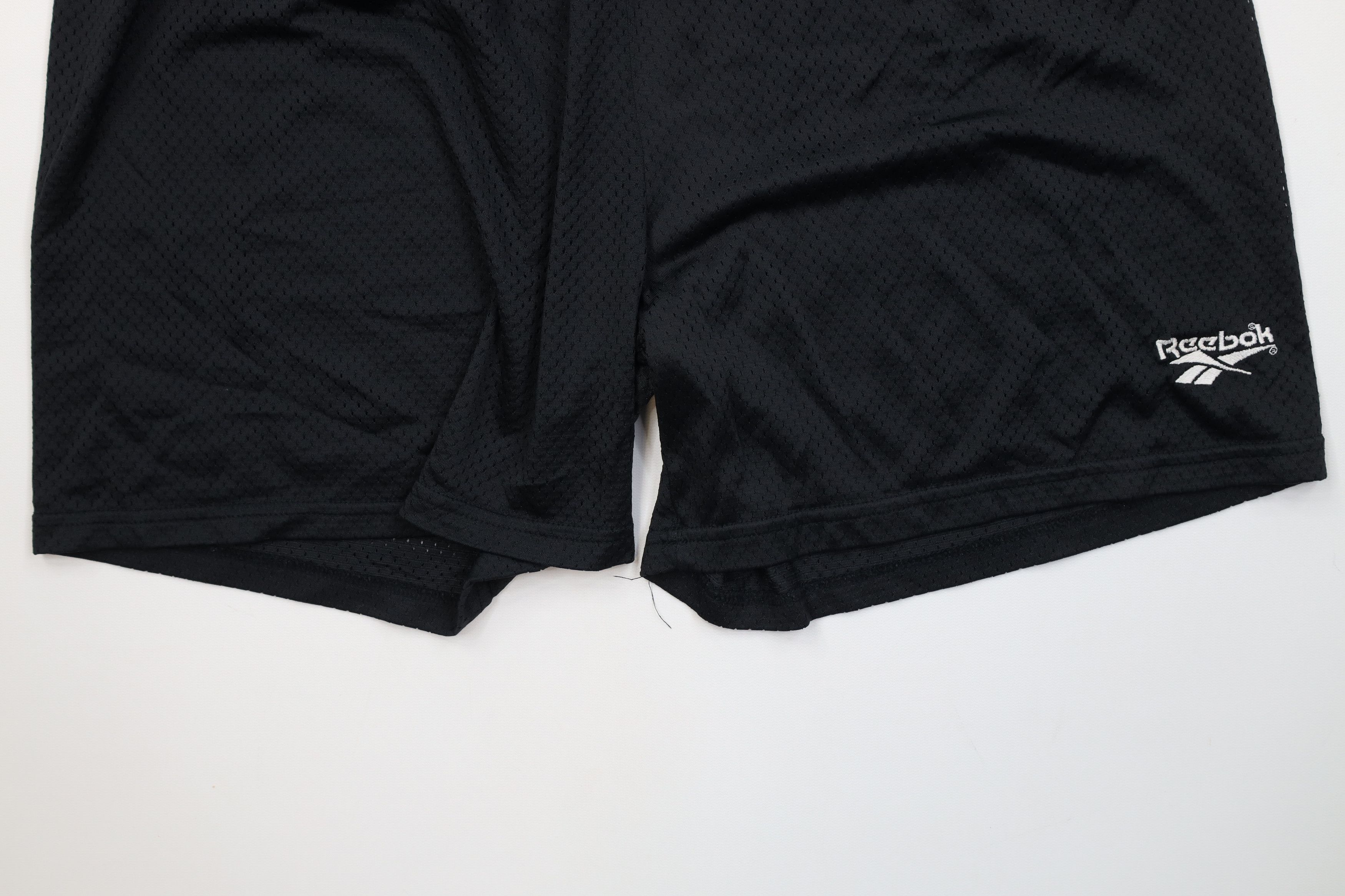 Reebok Vintage 90s Reebok Above Knee Mesh Shorts Black Polyester Size US 34 / EU 50 - 4 Thumbnail
