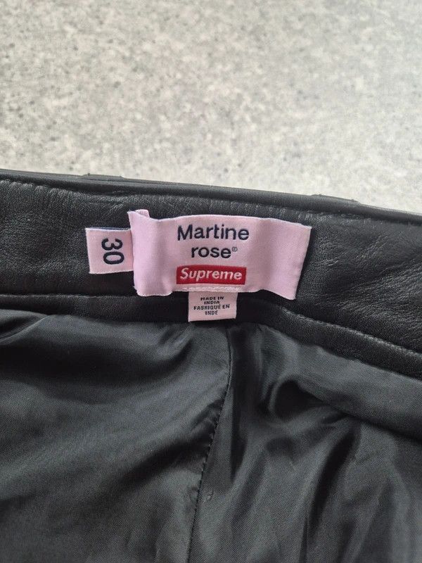 Supreme Supreme Men's Black Martine Rose Leather Pants Size 30 Size US 30 / EU 46 - 4 Thumbnail