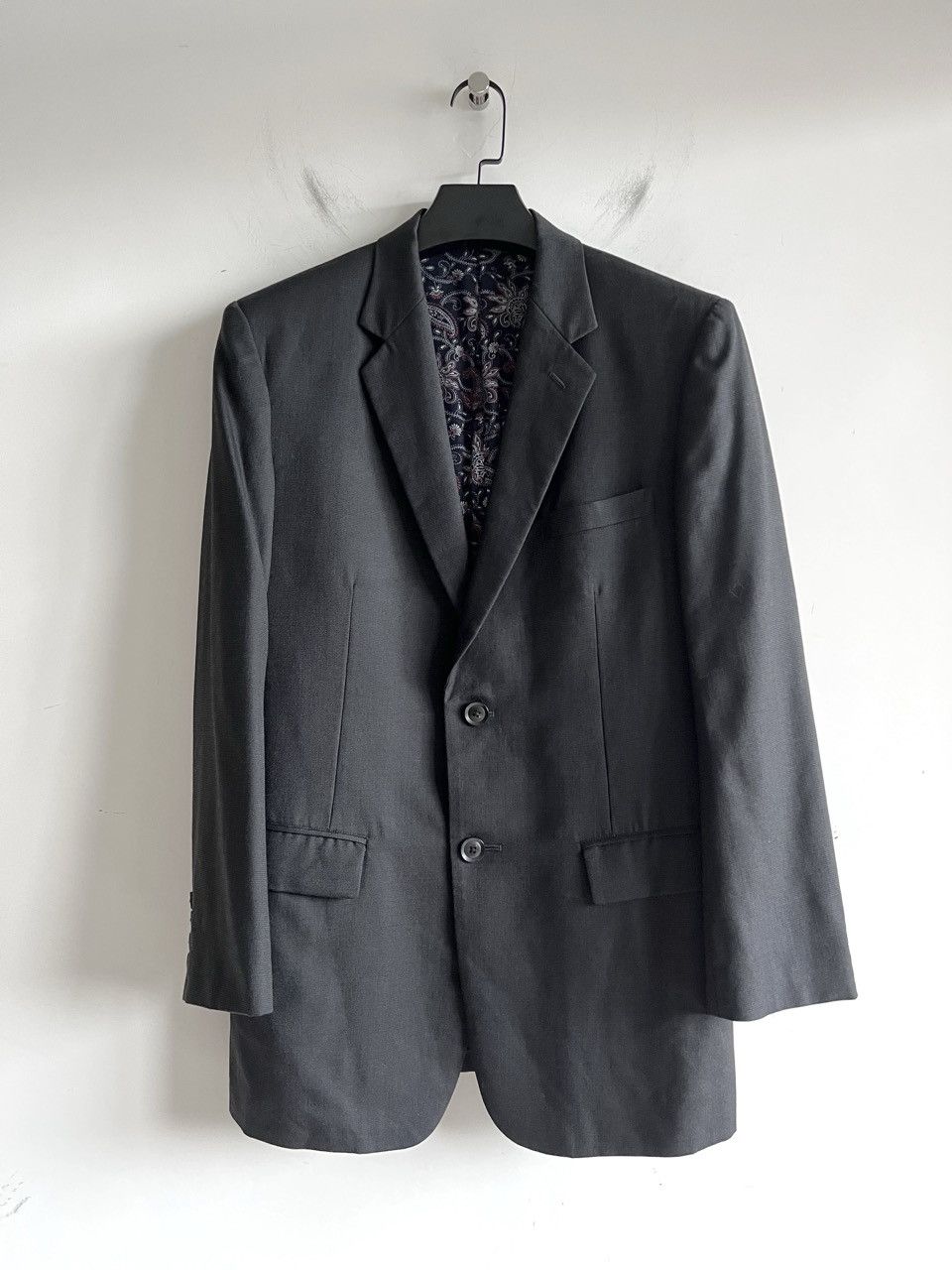 Yohji Yamamoto Yohji Yamamoto Textured Tailored Jacket with Paisley Lining Size US L / EU 52-54 / 3 - 1 Thumbnail
