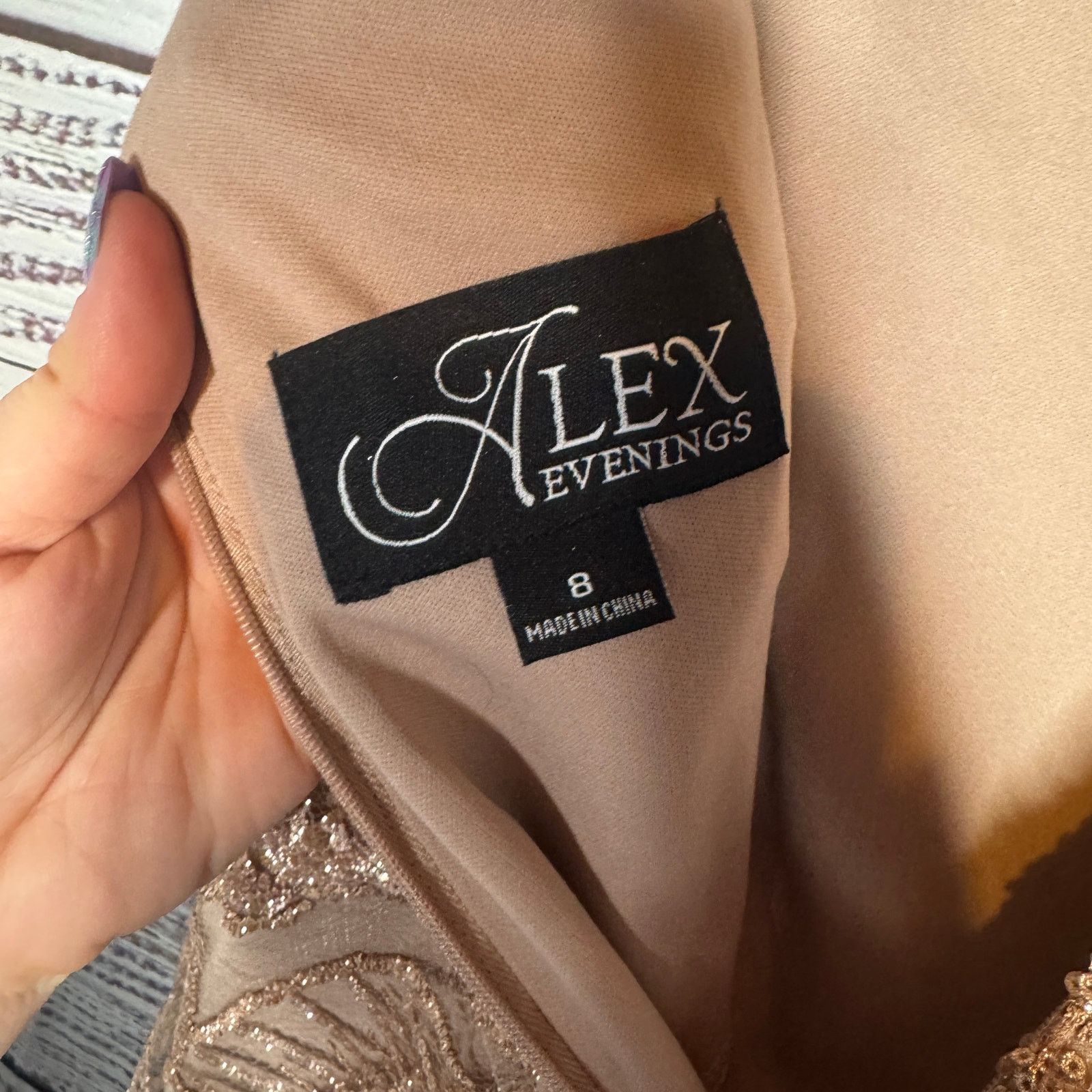 Alex Evenings Alex Evenings Women’s Dress Size 8 Rose Gold Sequin Size M / US 6-8 / IT 42-44 - 3 Thumbnail