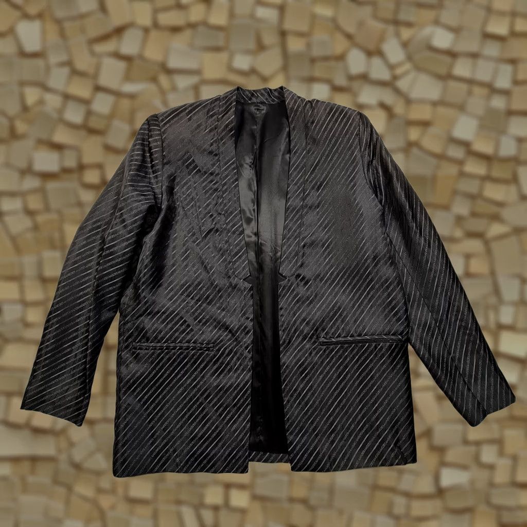 Vintage samsoe Blazer Black Small Womens Open Front Satin Ladies Size S / US 4 / IT 40 - 1 Thumbnail