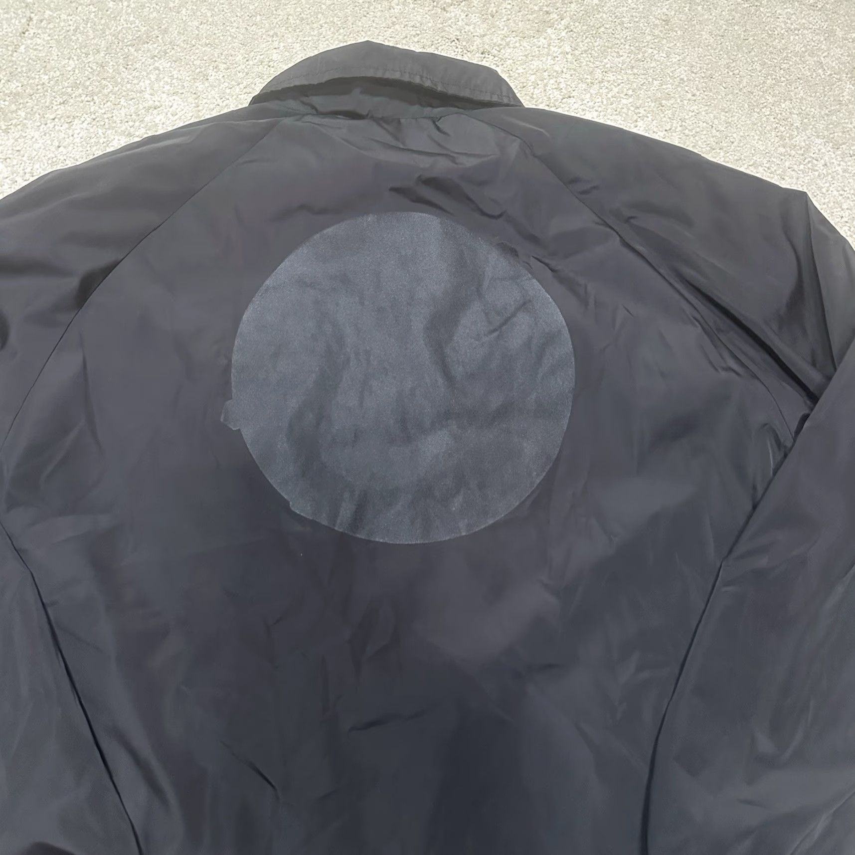 Vintage Santa Cruz Jacket Mens Medium Black Windbreaker All Seasons 80s 90s Logo Regular Short Solid Polyester Lining Zip Coat Weather windbreaker Size US M / EU 48-50 / 2 - 5 Thumbnail