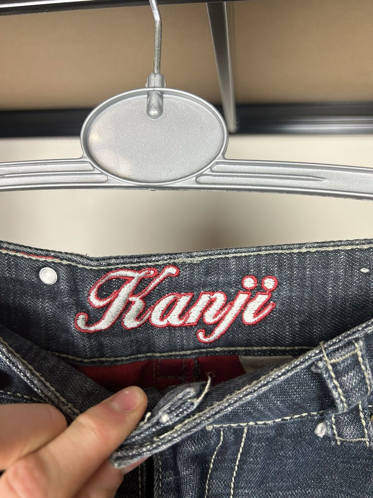Japanese Brand × Vintage KANJI koi embroidered and printed japanese jeans Size US 32 / EU 48 - 12 Thumbnail