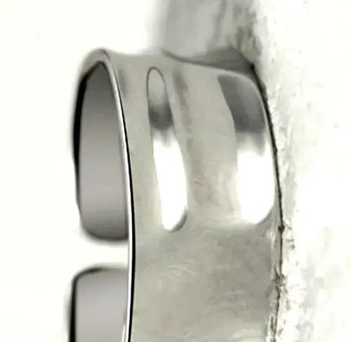 Cruwelf Punkrock Shiny Tiny Float Shine Silver Ring Size ONE SIZE - 3 Thumbnail