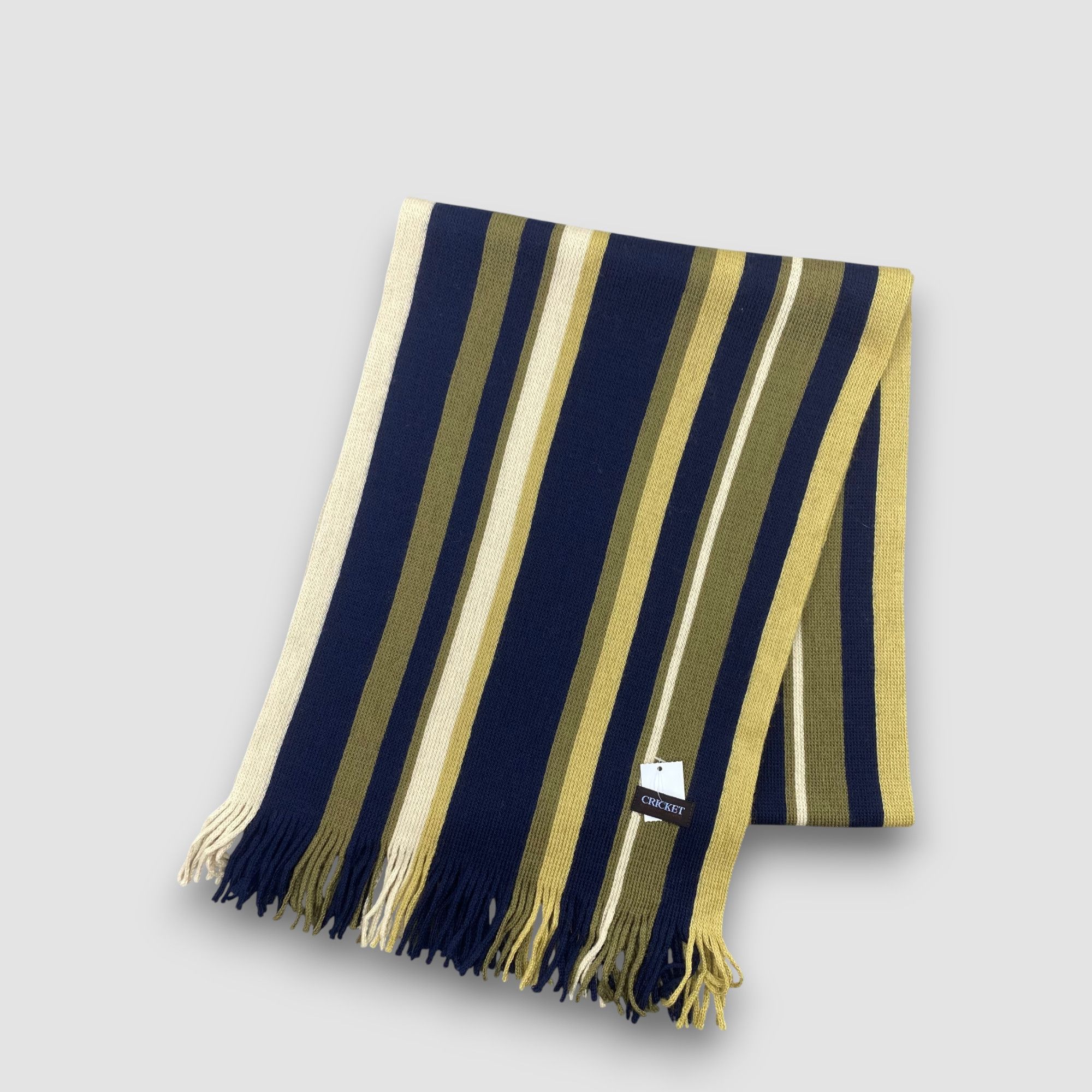 Japanese Brand Vintage Cricket Scarf Muffler Wool Ribbed Knit Wrap Scarves Size ONE SIZE - 3 Thumbnail