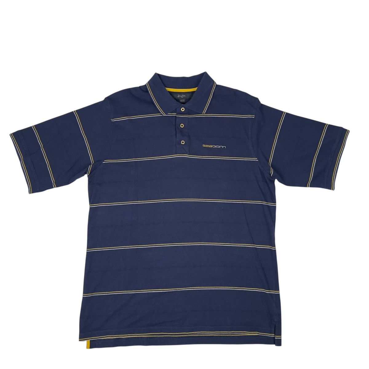 Sean John Vintage Sean John Polo Shirt Blue Yellow Striped Y2K Hip Hop Size US XL / EU 56 / 4 - 1 Thumbnail