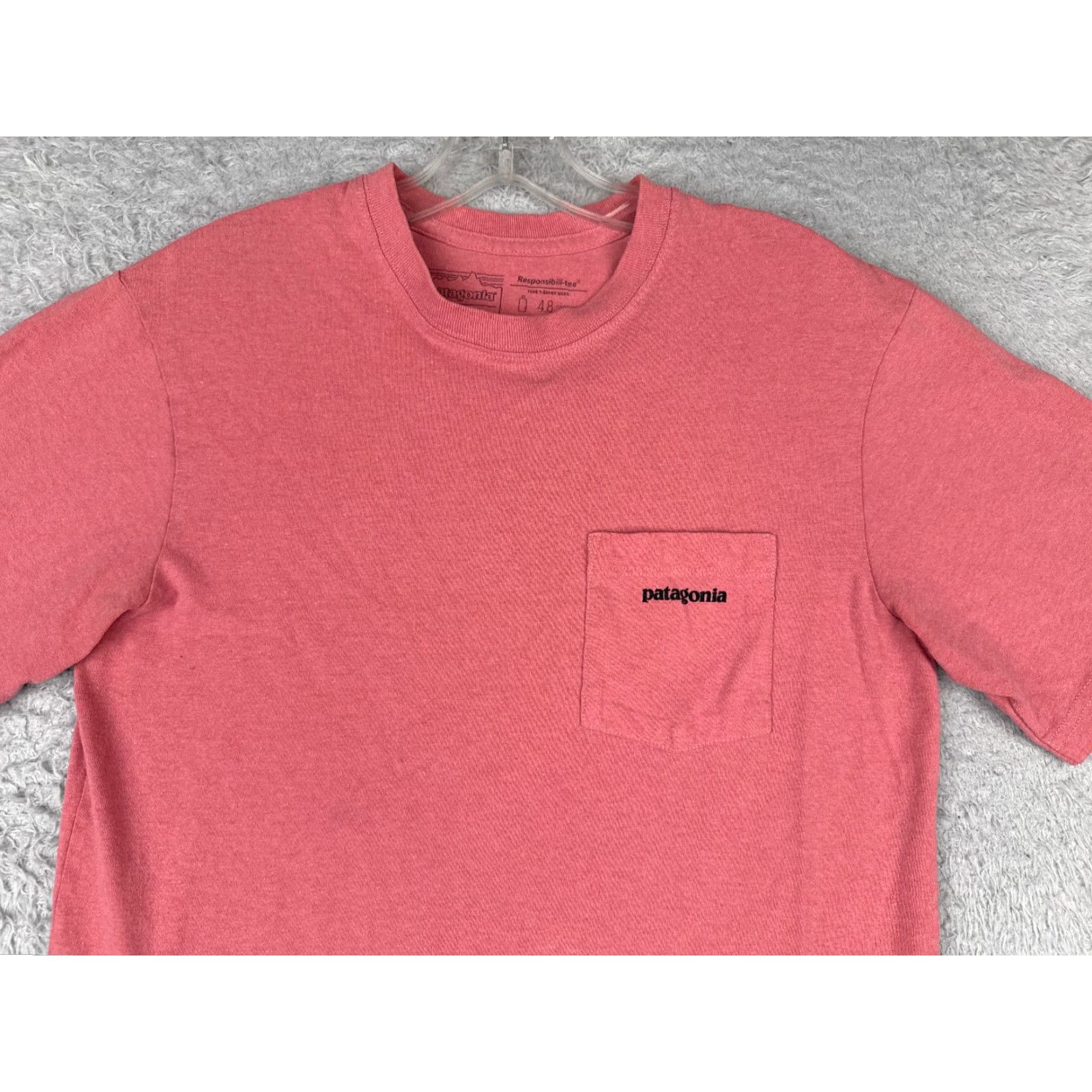 Patagonia Patagonia Shirt Mens XS Pink Short Sleeve Crew Cotton Blend Pocket Logo Size US XS / EU 42 / 0 - 4 Thumbnail