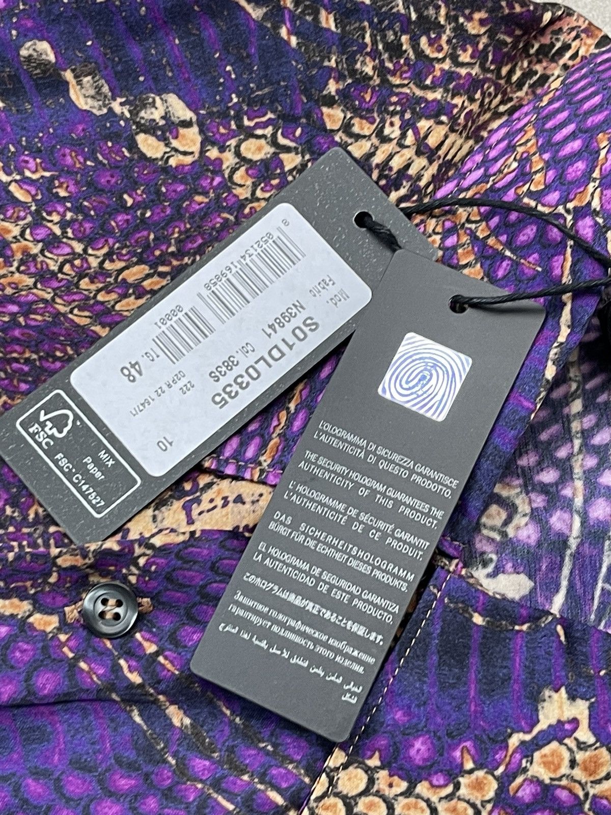 Just Cavalli !DS! FW22 Just Cavalli Animal Print Purple Pattern Shirt Size XL / US 12-14 / IT 48-50 - 19 Thumbnail