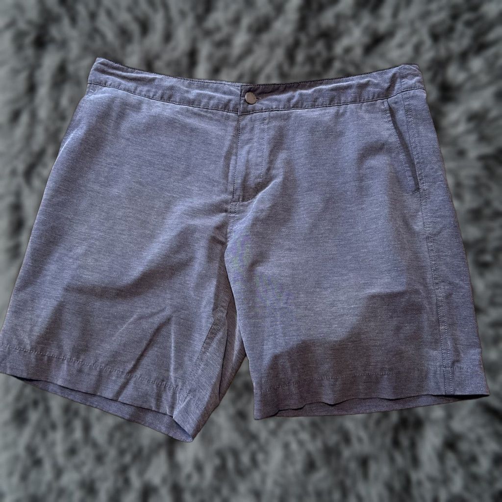 Faherty Faherty All Day Shorts Mens 36 Gray Stretch Pockets Drawstring Beach Hiking Size US 36 / EU 52 - 1 Thumbnail