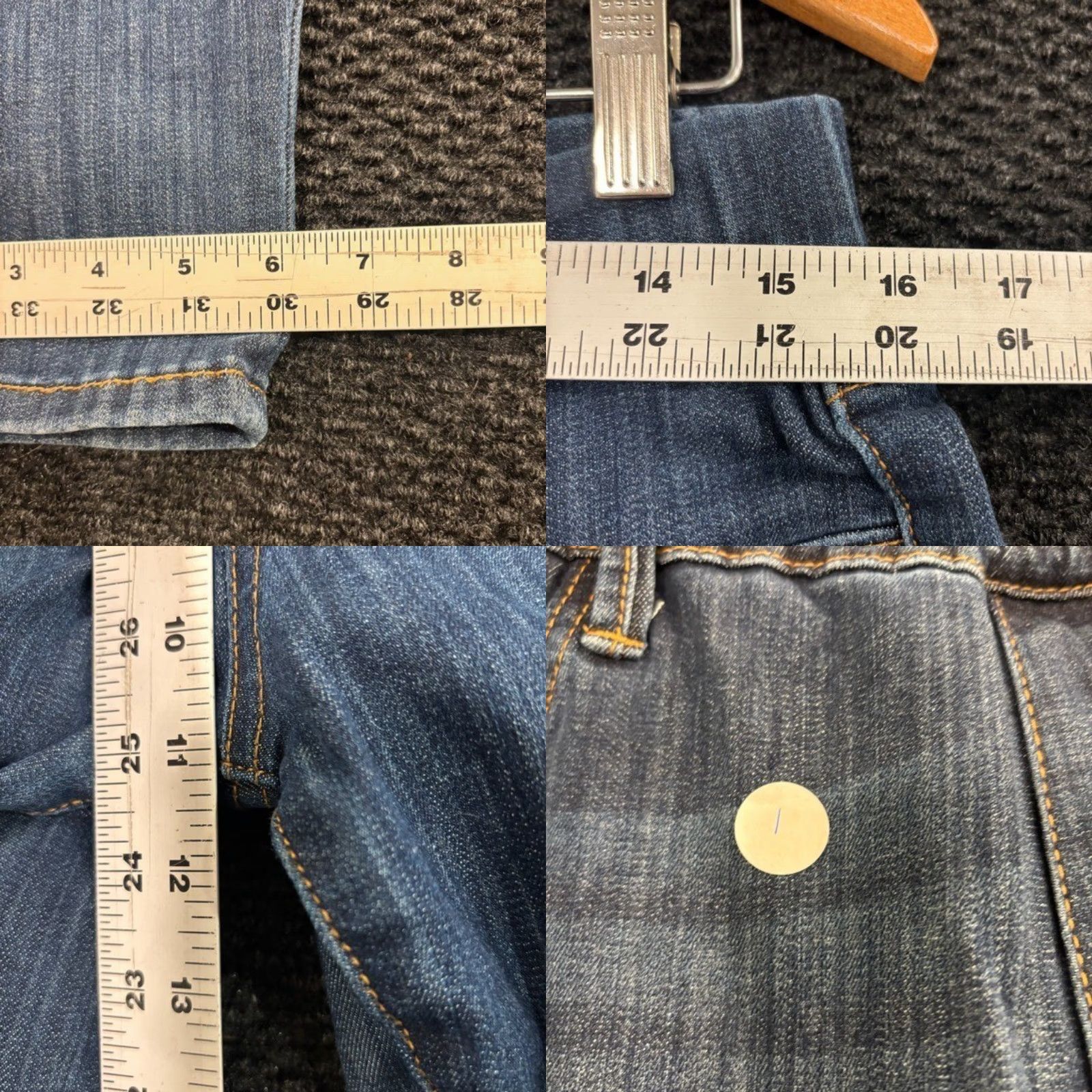 Vintage Judy Blue Jeans Los Angeles Women Blue Denim Slim Fit Size 30 11/30 Dark Wash Skinny Pants Size 30" / US 8 / IT 44 - 8 Thumbnail