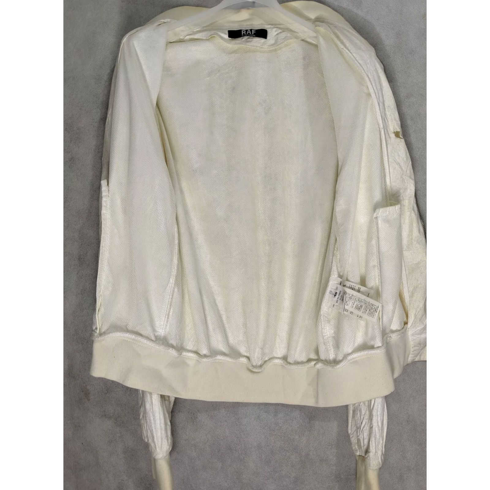 Raf Simons Raf by Raf Simons Archive Tyvek Paper Lined White Logo Bomber Jacket 48 Italy Mens Size US M / EU 48-50 / 2 - 3 Thumbnail