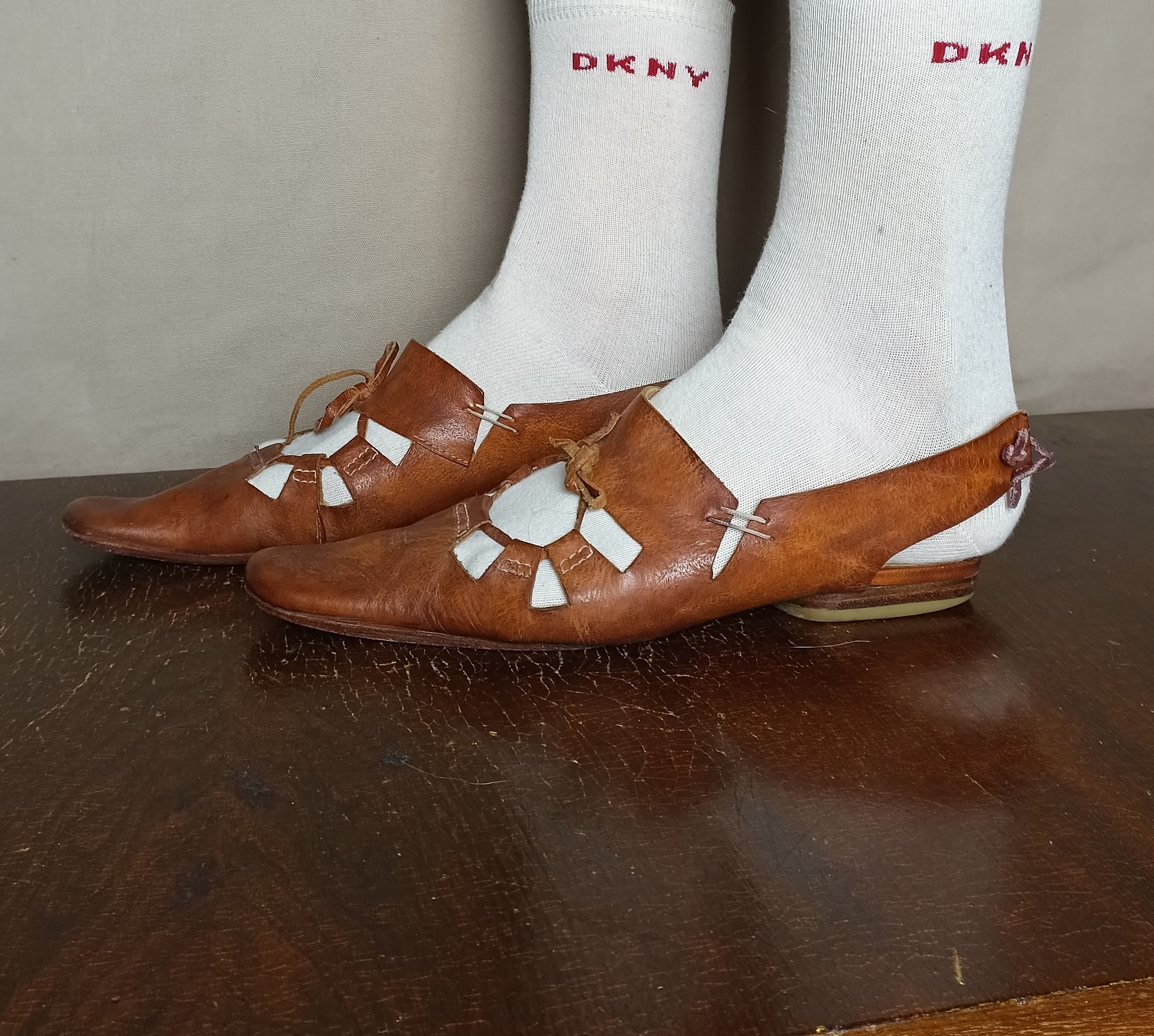 Marithe + Francois Girbaud Marithe Francois Girbaud Vintage Brown Leather Mules Shoes Size US 8 / IT 38 - 13 Thumbnail
