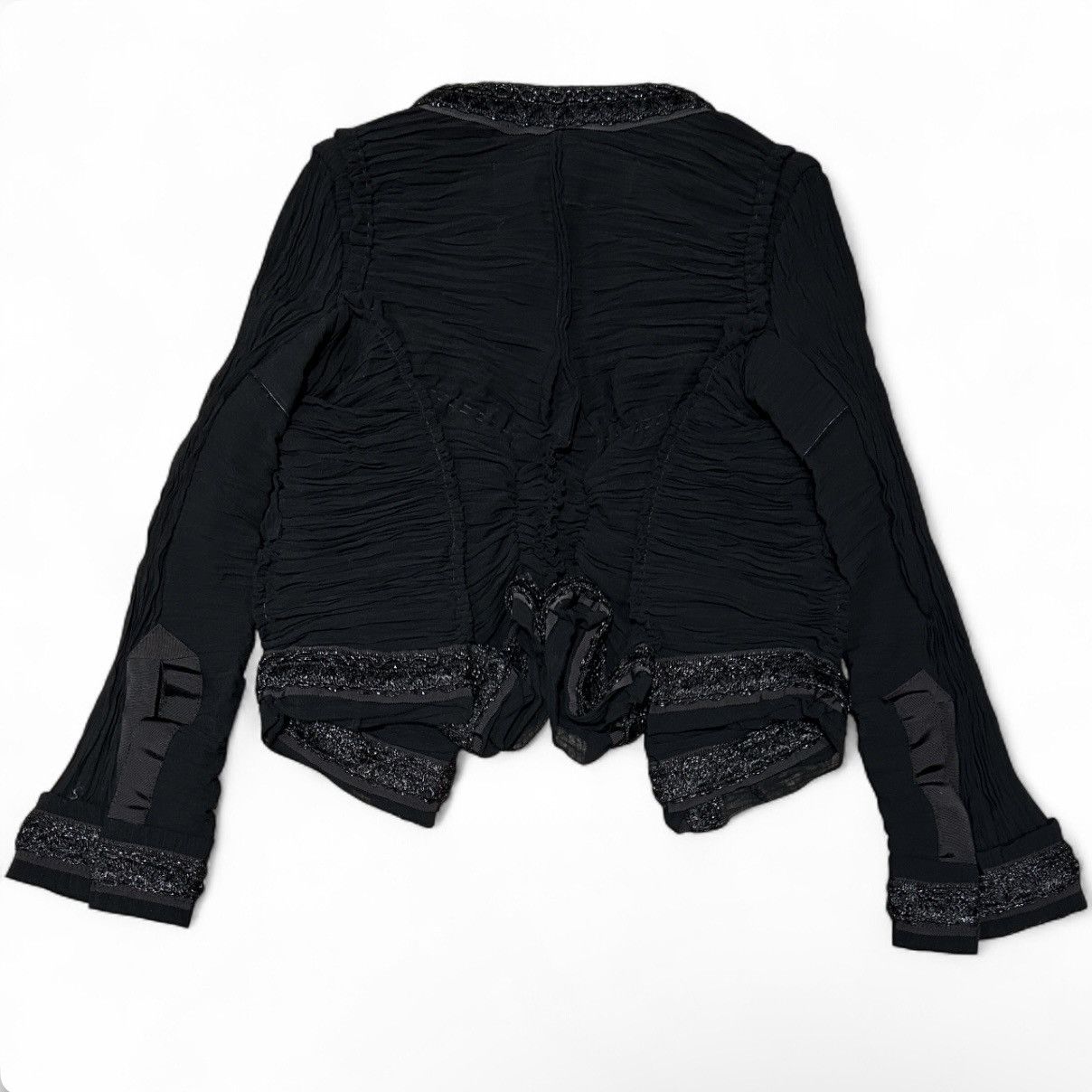 Junya Watanabe Junya Watanabe CDG Embroidered Trim Ruched Fitted Jacket Size US M / EU 48-50 / 2 - 2 Thumbnail