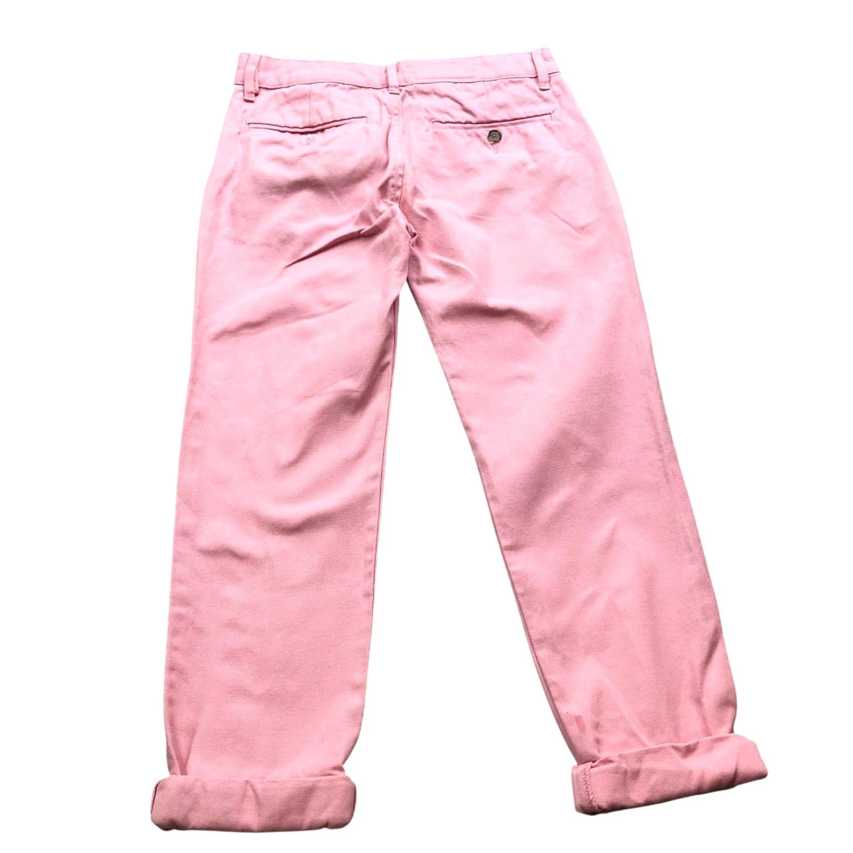 Pinko Atelier Beaurepaire Marie Canvas Pants Womens 28 x23 Straight Pocket Pink Front Logo Chino Casual Pants Womens Regular Straight Pink Jeans 28 Size 28" / US 6 / IT 42 - 2 Thumbnail