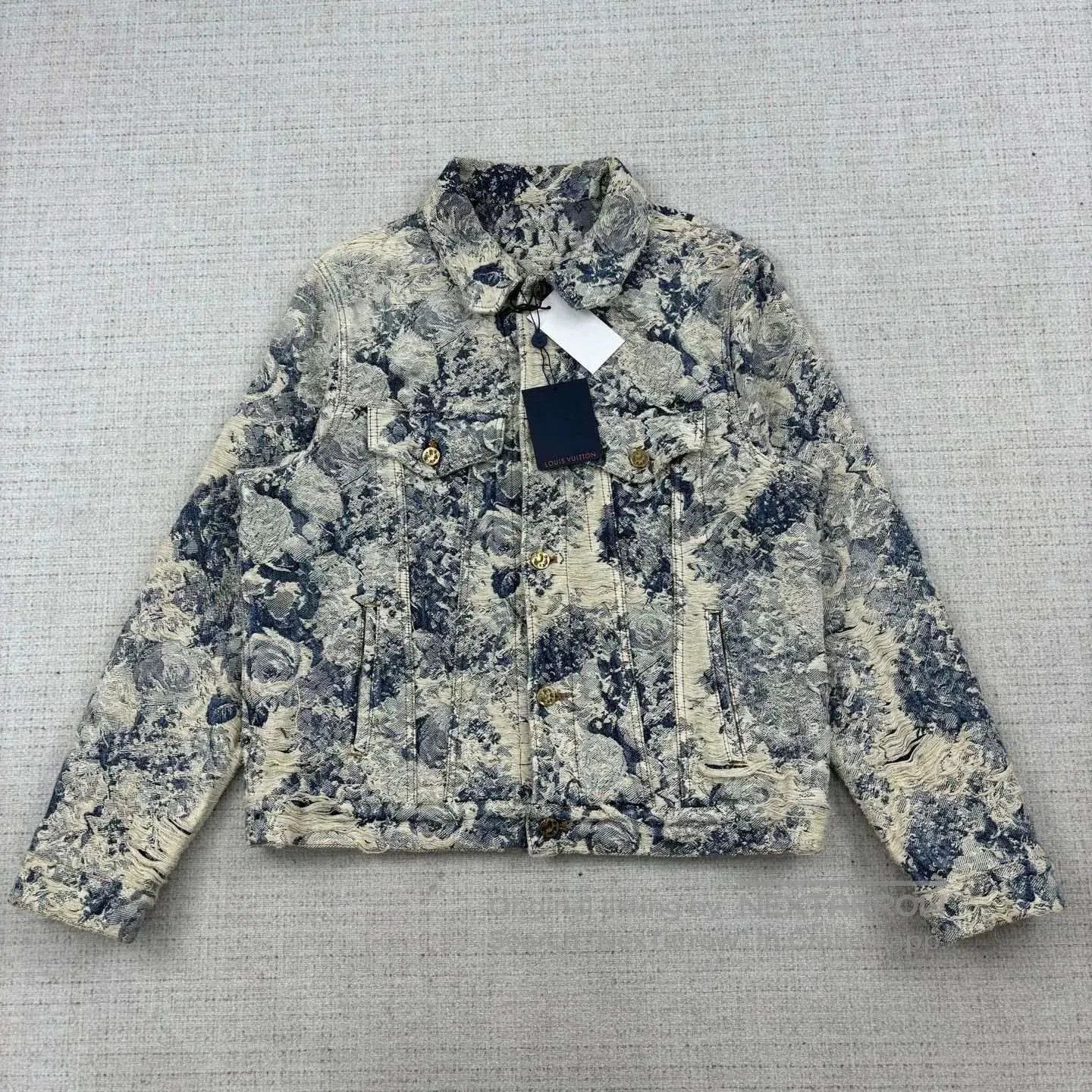 Louis Vuitton FW22 Floral Denim Jacket.