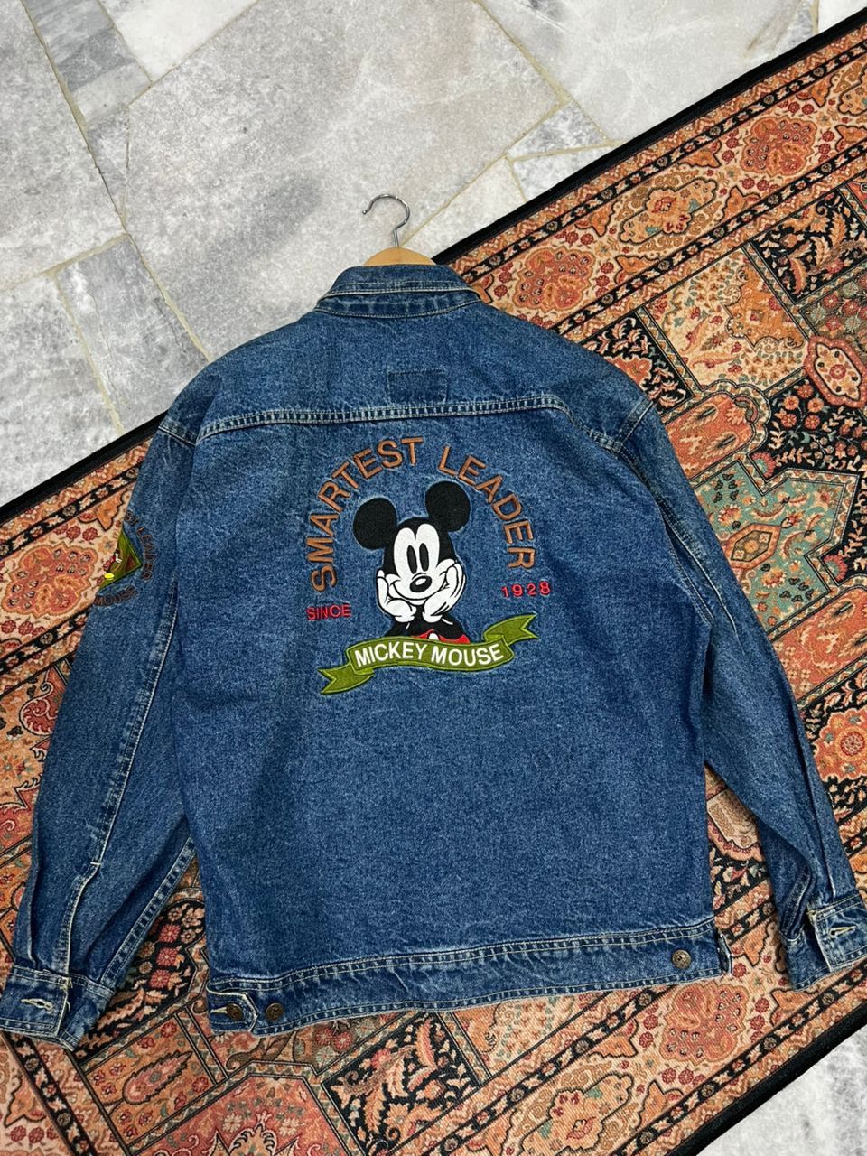 Mickey Mouse × Vintage Vintage 1990’s Mickey Mouse Denim Jacket Size US L / EU 52-54 / 3 - 12 Thumbnail