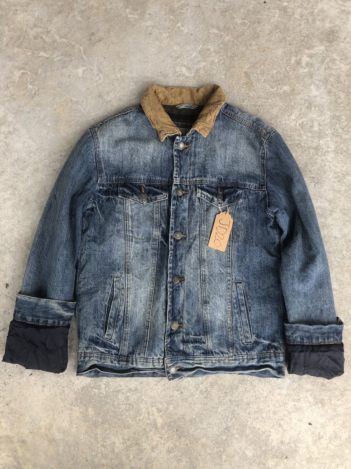 Japanese Brand Blanket Lined Green Denim Jacket Distressed Size US M / EU 48-50 / 2 - 8 Thumbnail